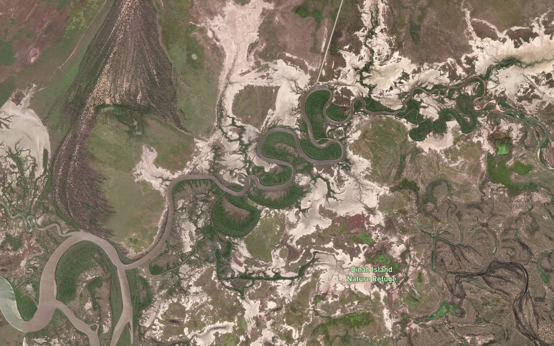 Satellite map of the Rush Creek