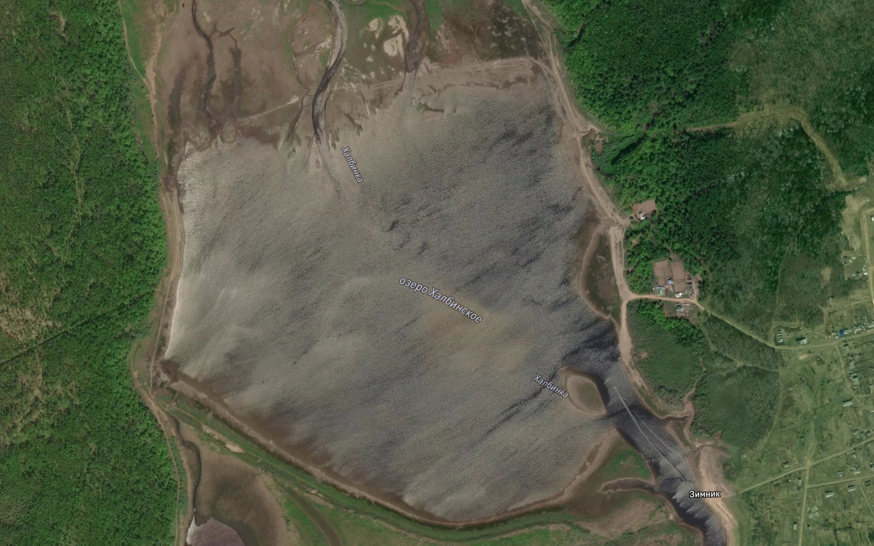 Satellite map of the Ozero Khalbinskoye