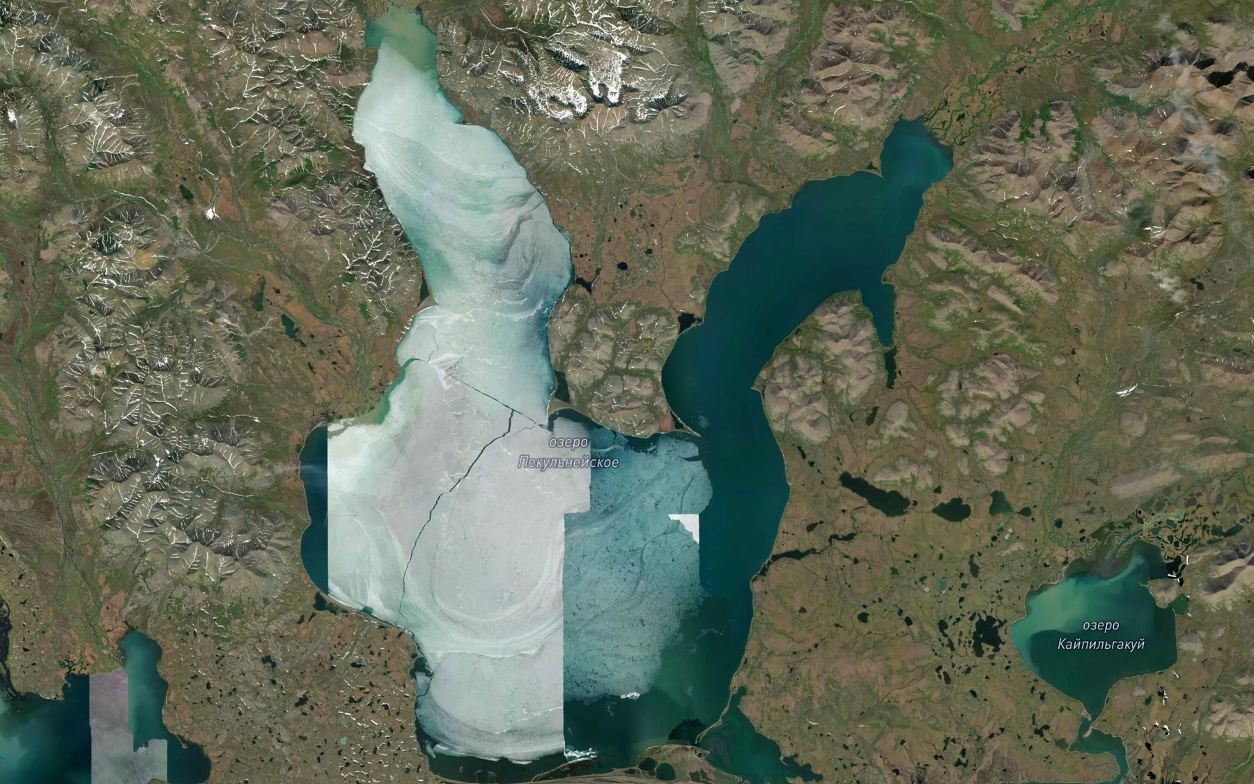 Satellite map of the Ozero Pekul'neyskoye