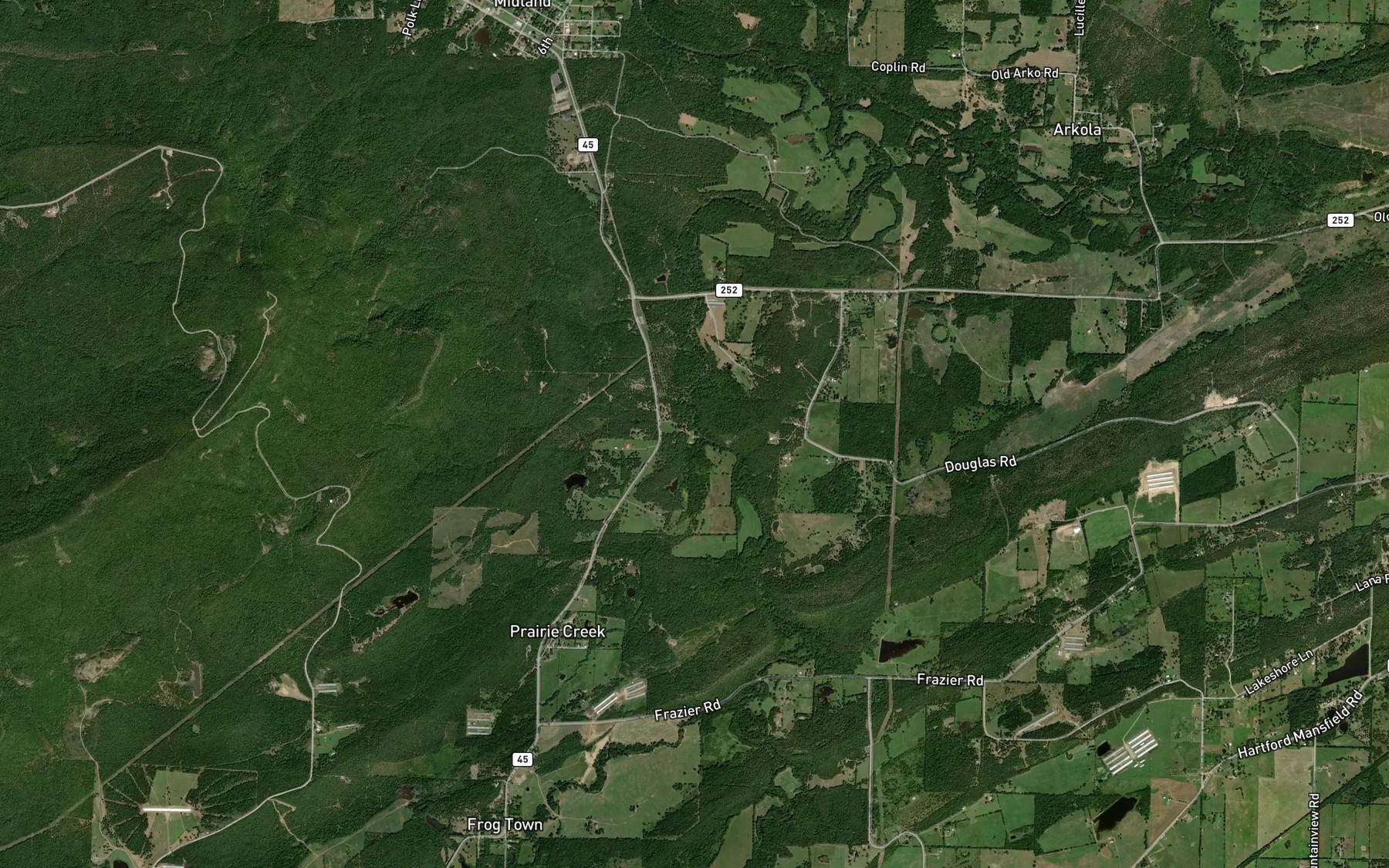 Satellite map of the School House Branch