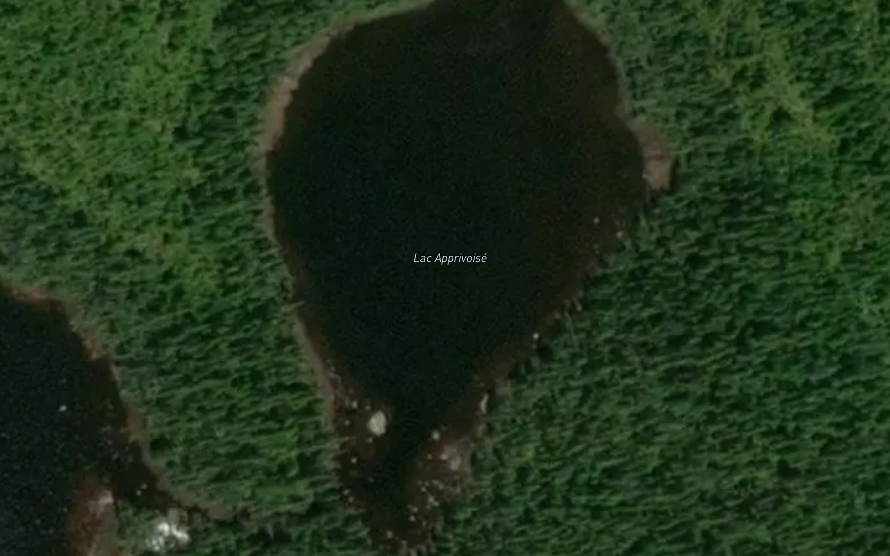 Satellite map of the Lac Apprivoise