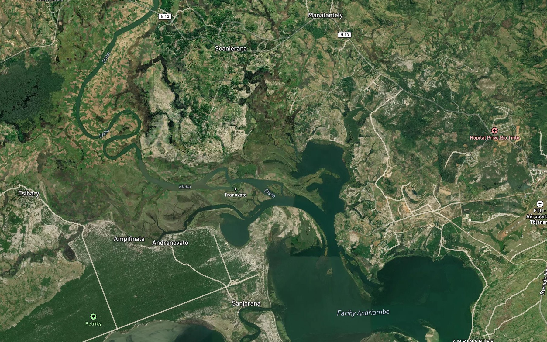Satellite map of the Satra Riviere