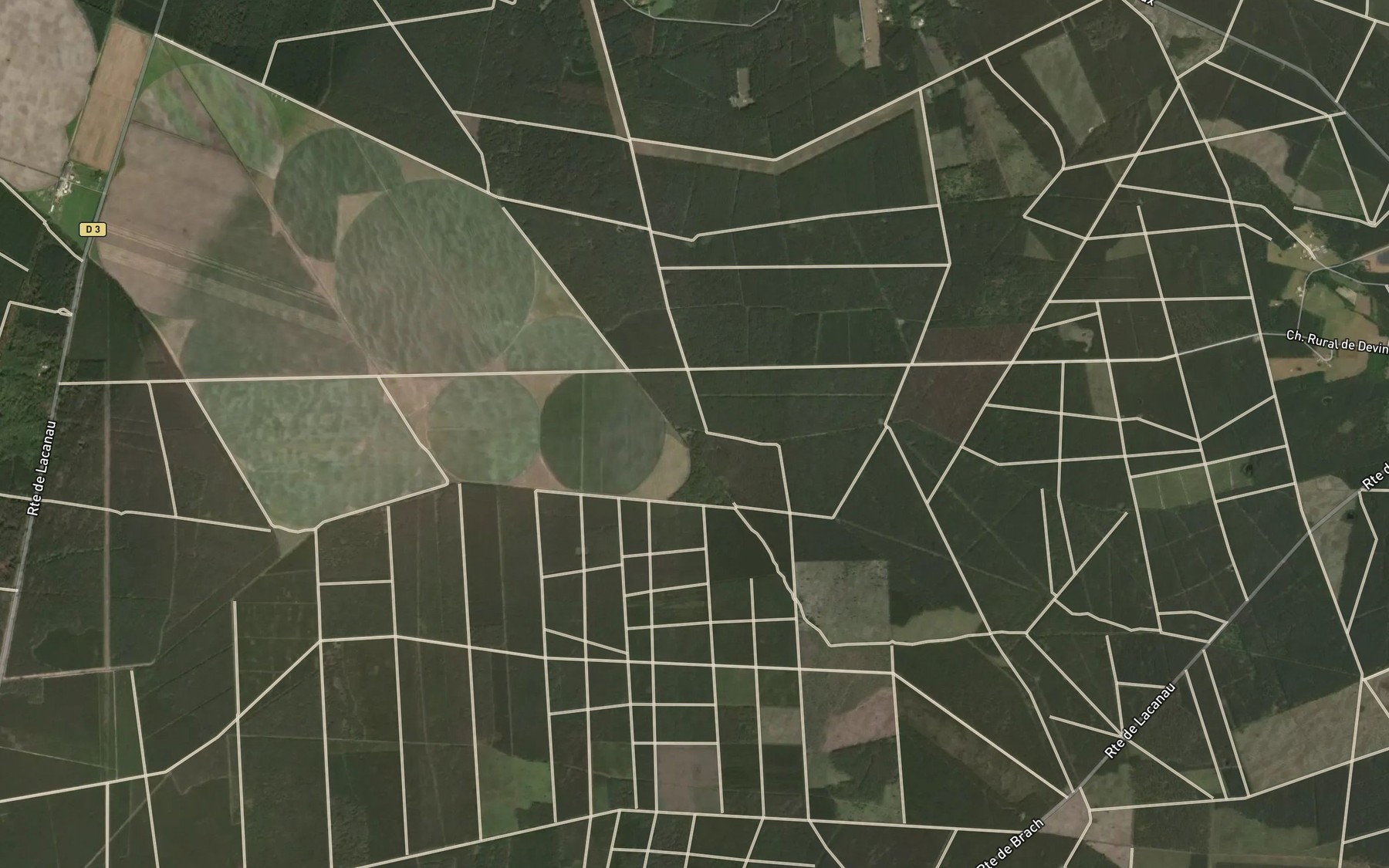 Satellite map of the Craste Negre