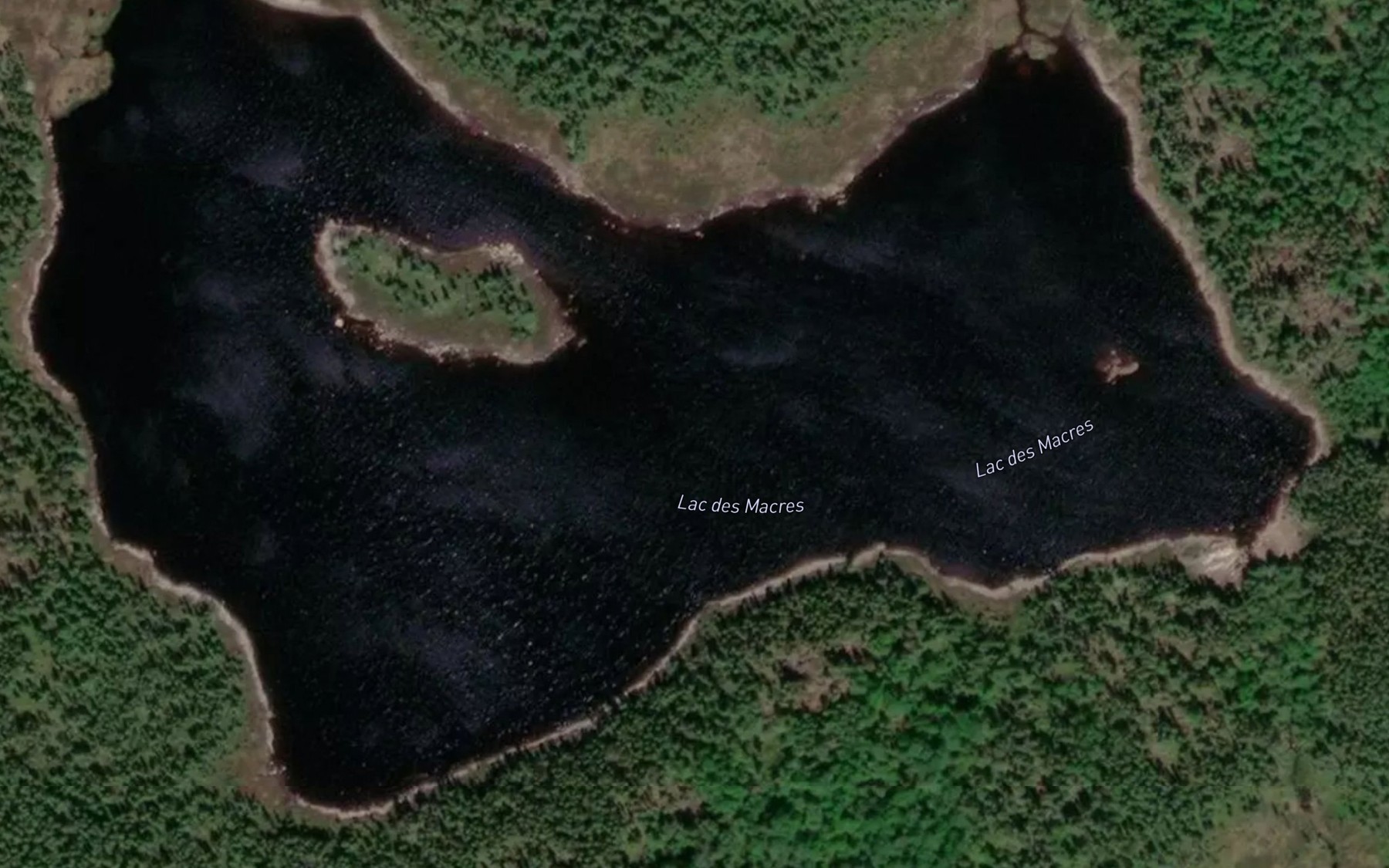 Satellite map of the Lac des Macres