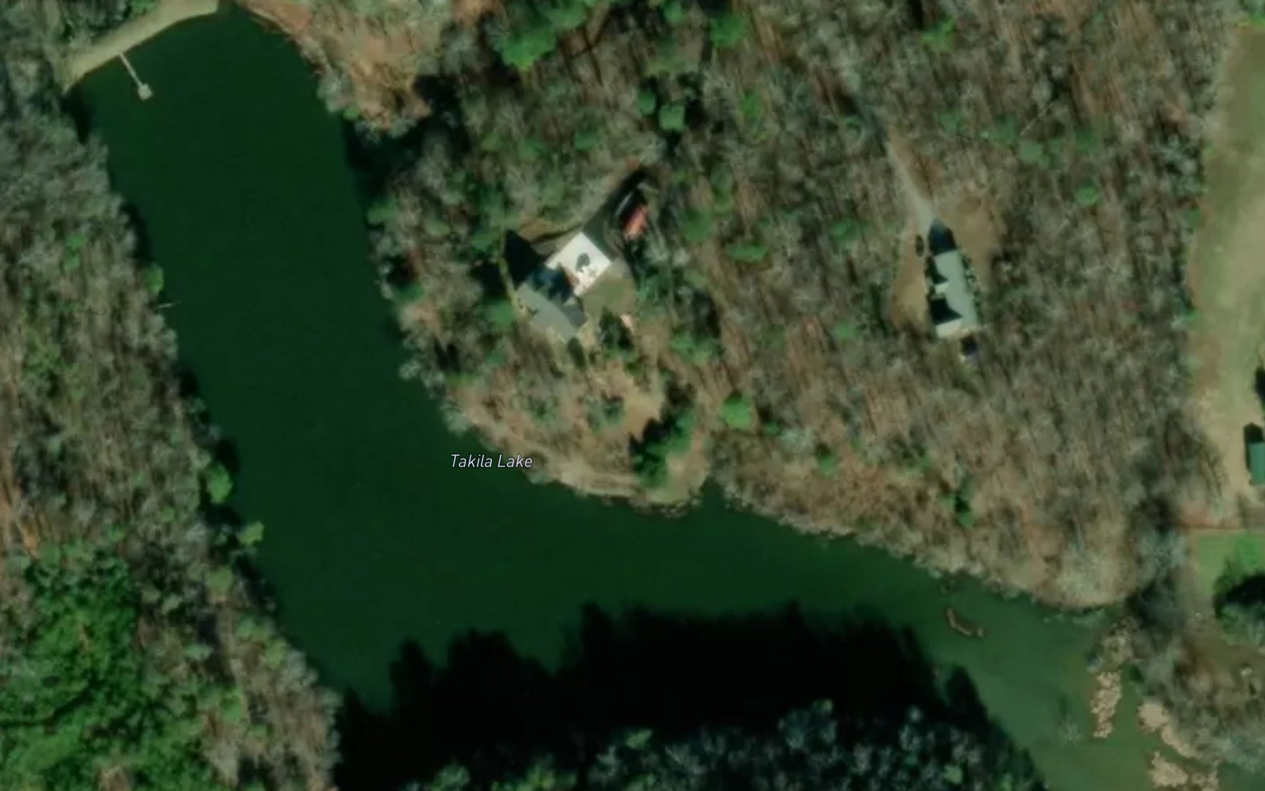 Satellite map of the Takila Lake