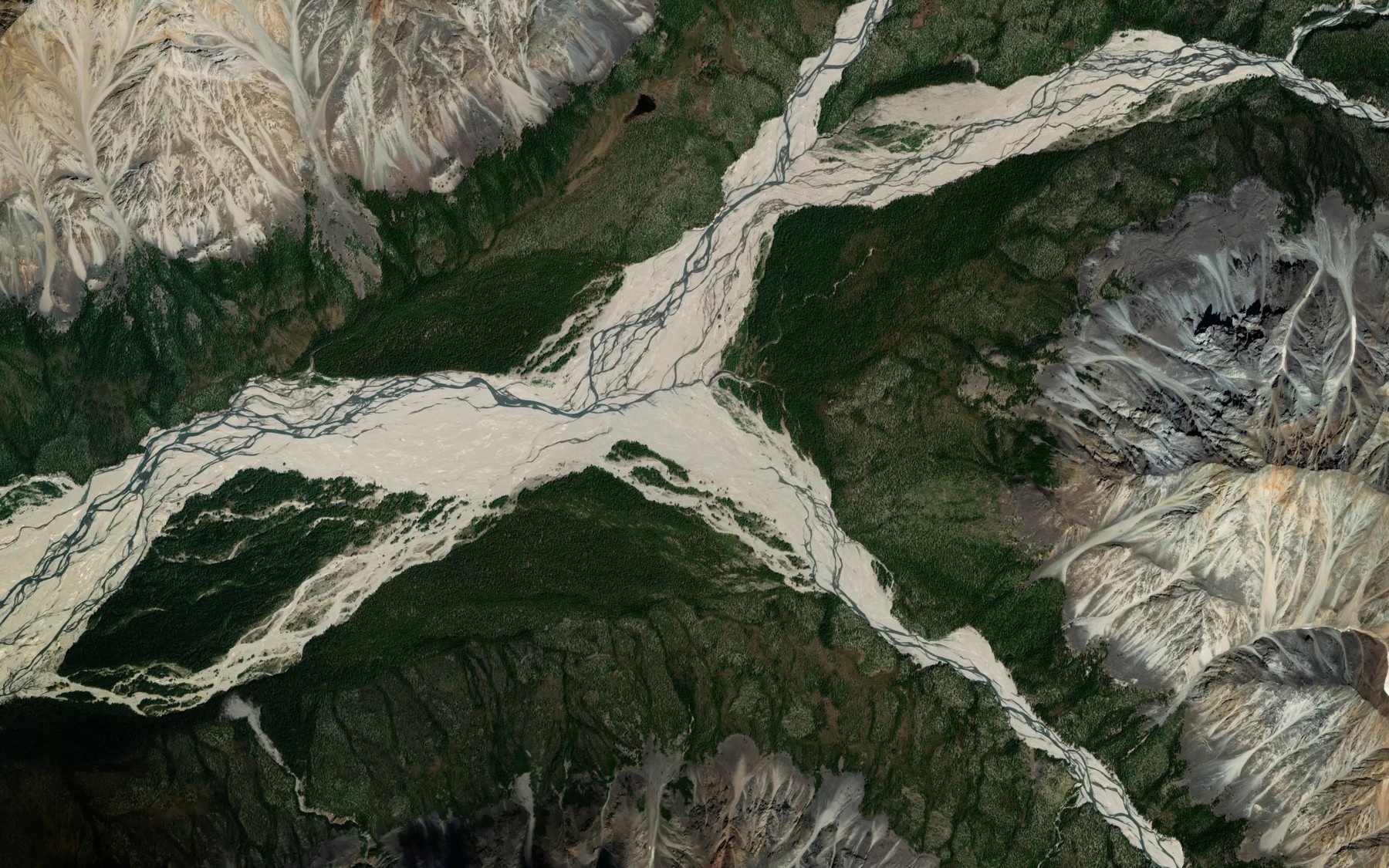 Satellite map of the Khaydar