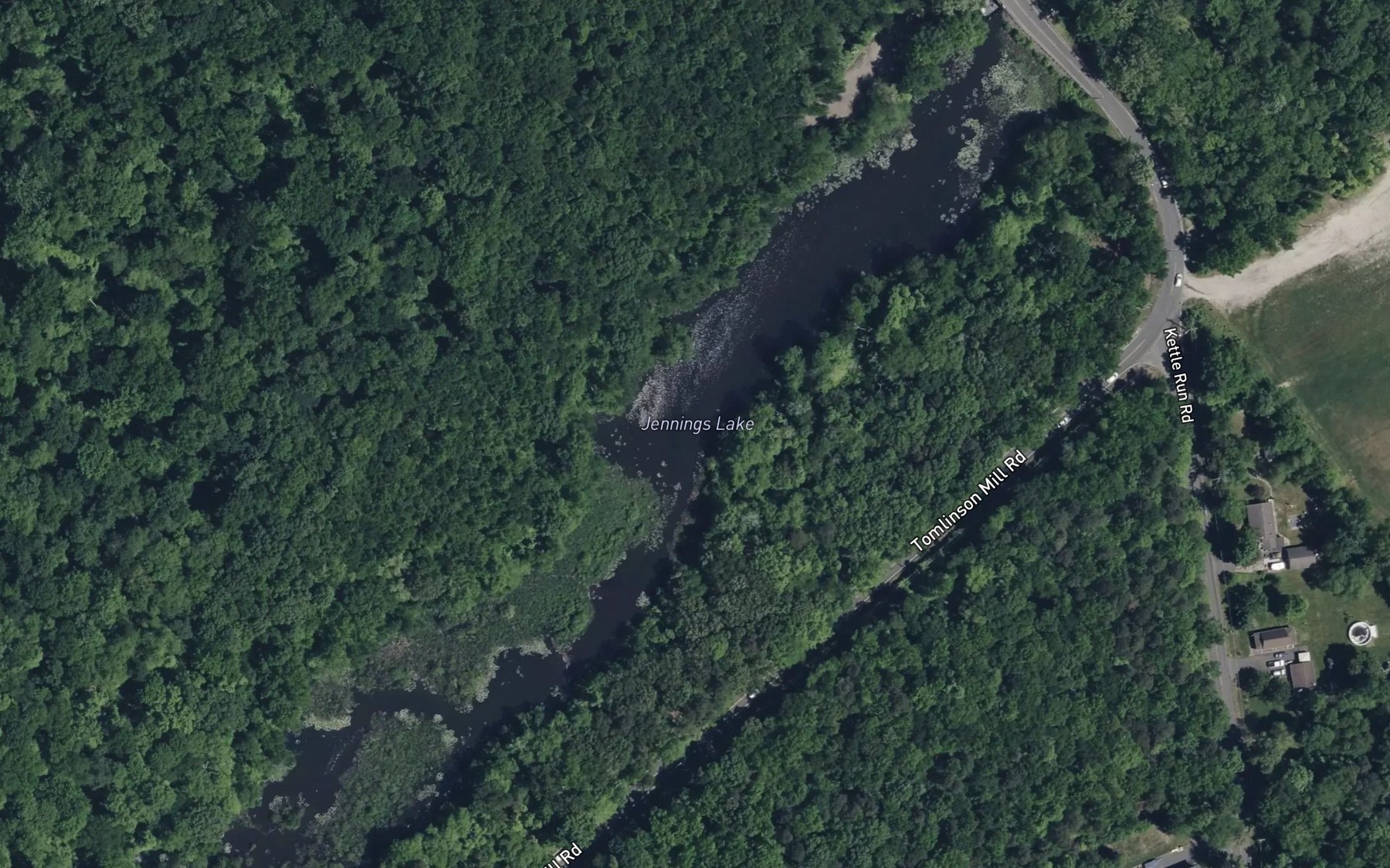 Satellite map of the Jennings Lake