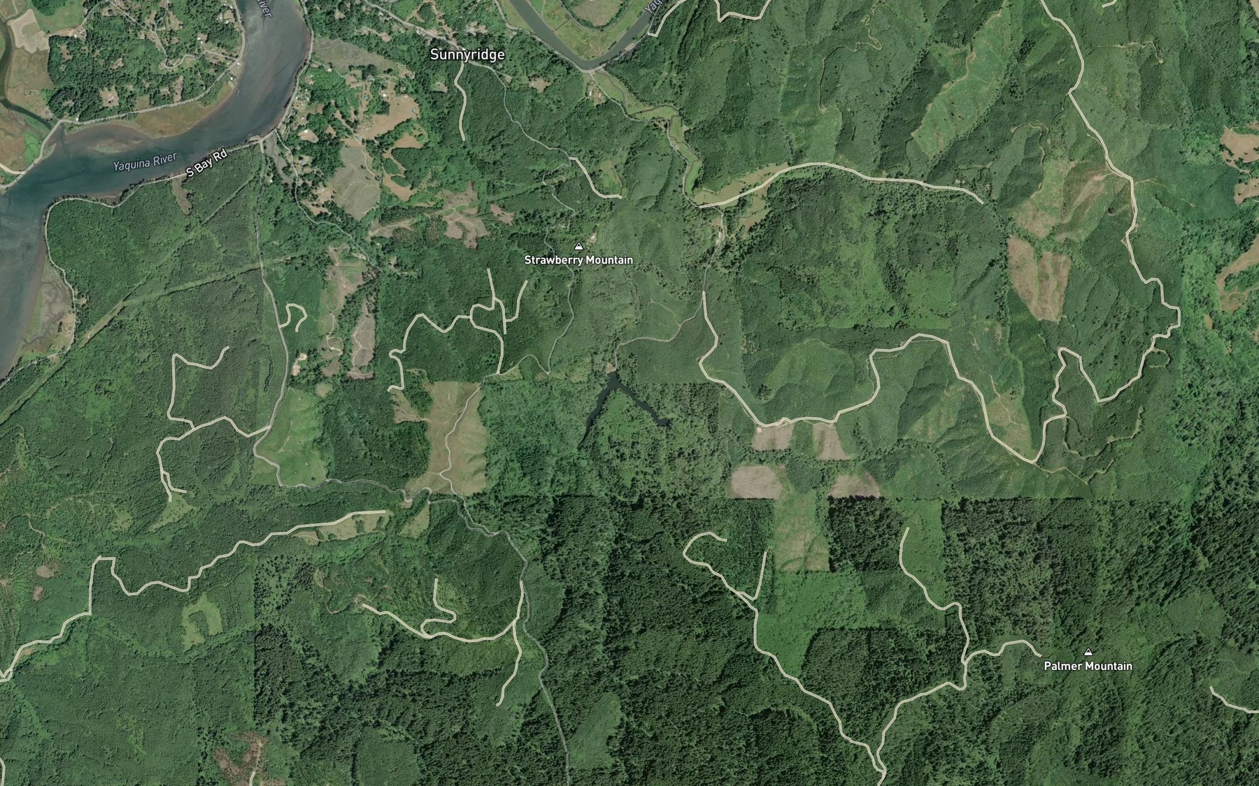 Satellite map of the Mill Creek Reservoir