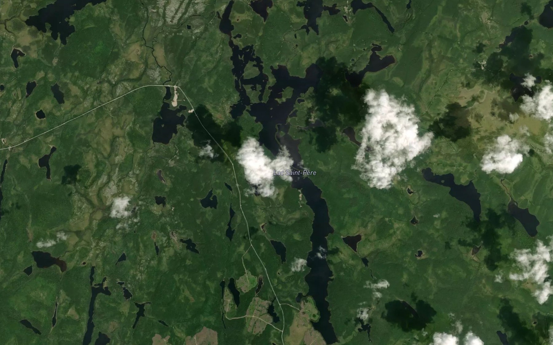 Satellite map of the Lac Saint-Pere