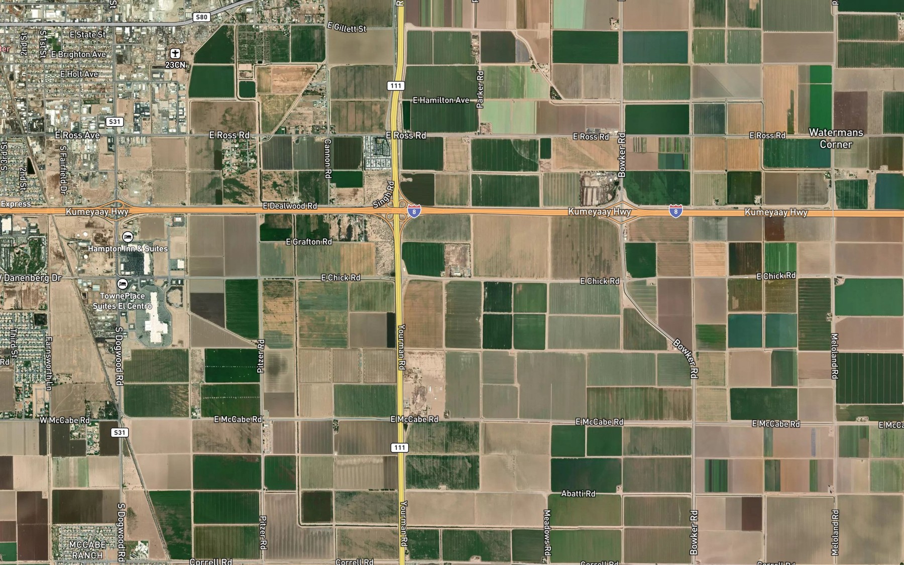 Satellite map of the Acacia FIve B Drain