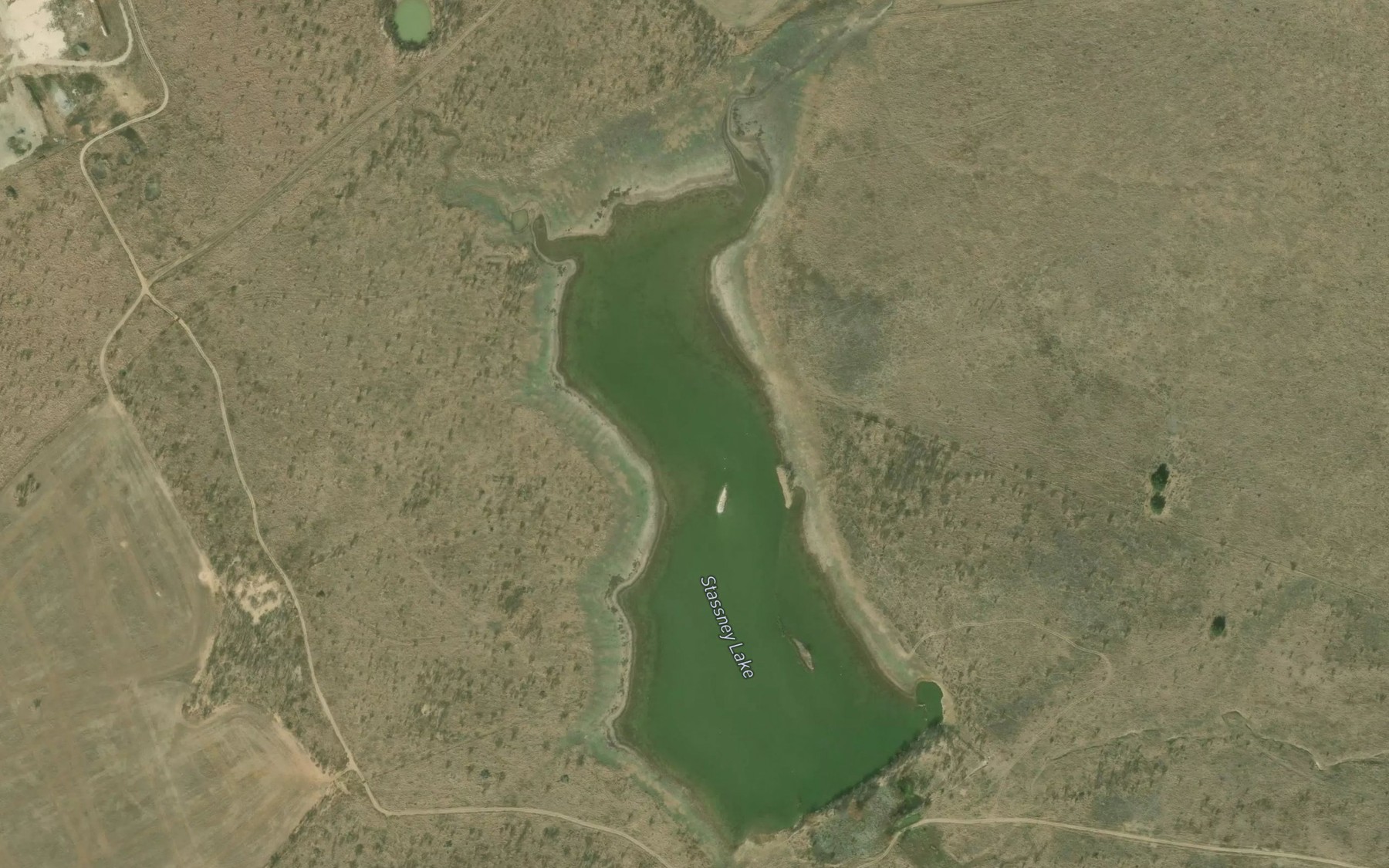 Satellite map of the Stassney Lake