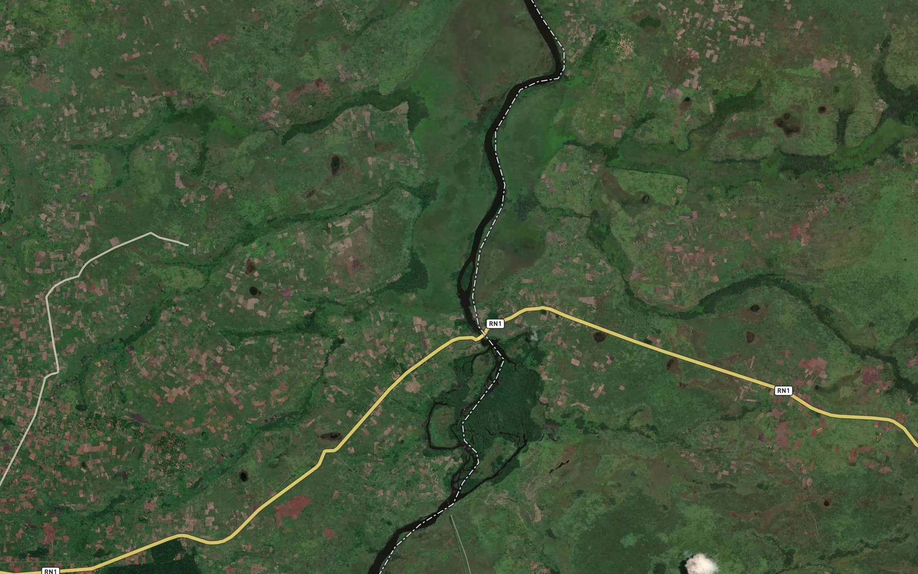 Satellite map of the Tshisamba