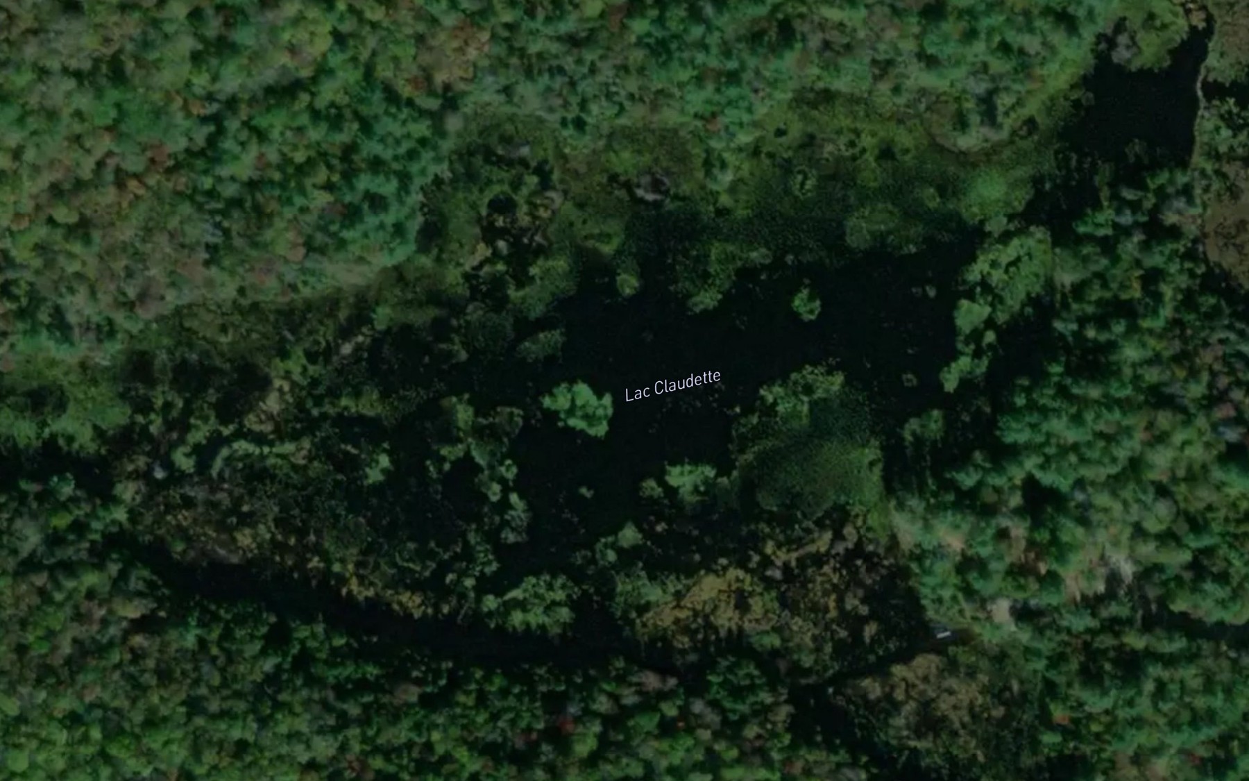 Satellite map of the Lac Claudette