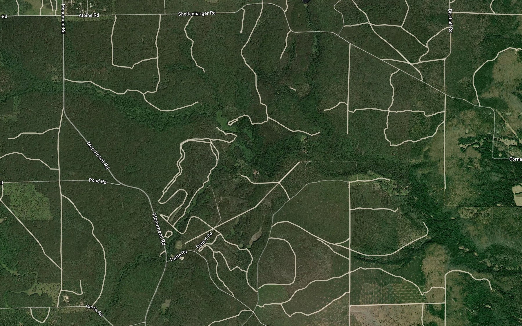 Satellite map of the Stanton Creek