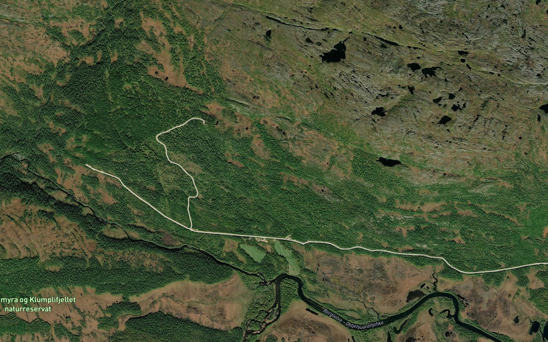 Satellite map of the Saeterbekken