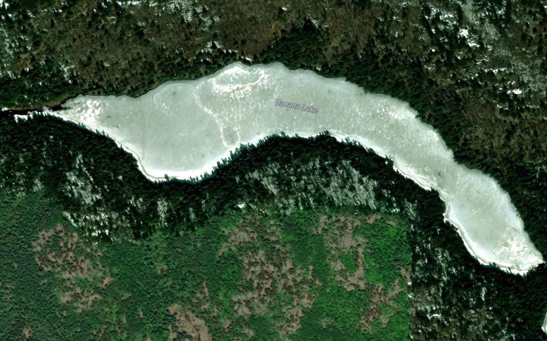Satellite map of the Banana Lake