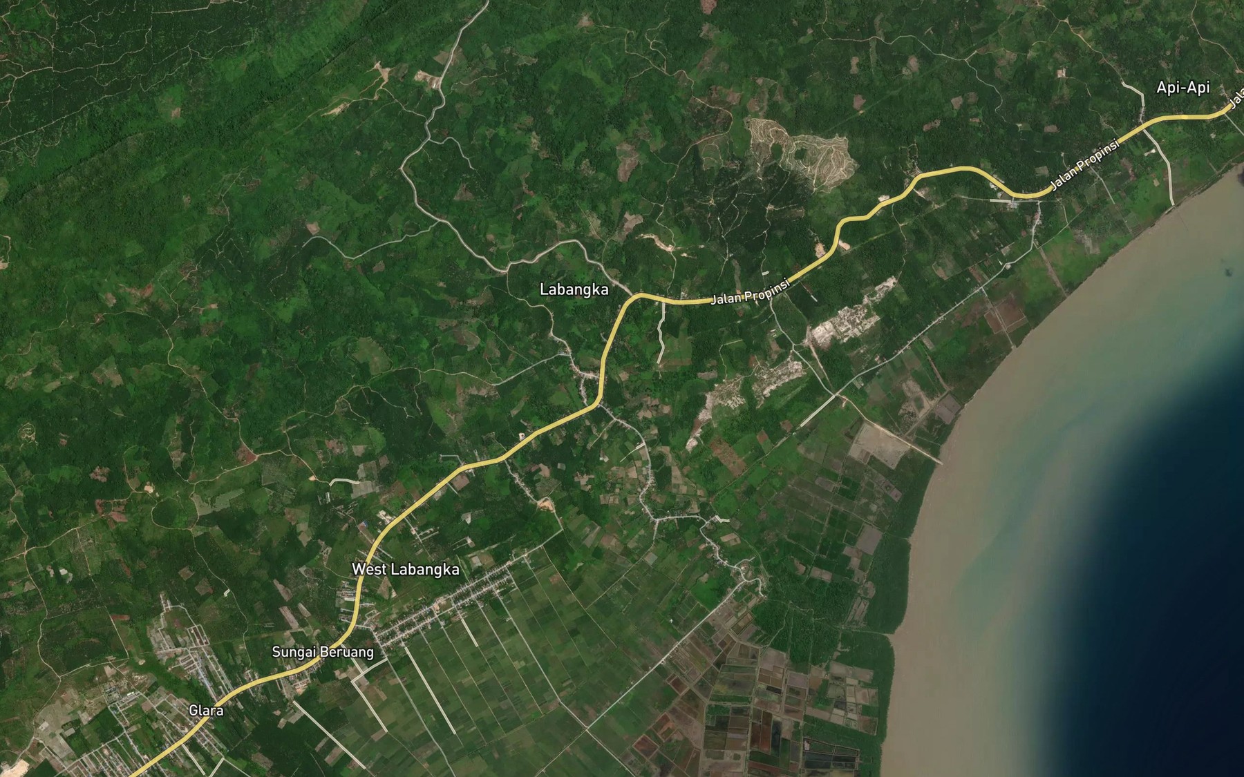 Satellite map of the Sungai Labangka Dua