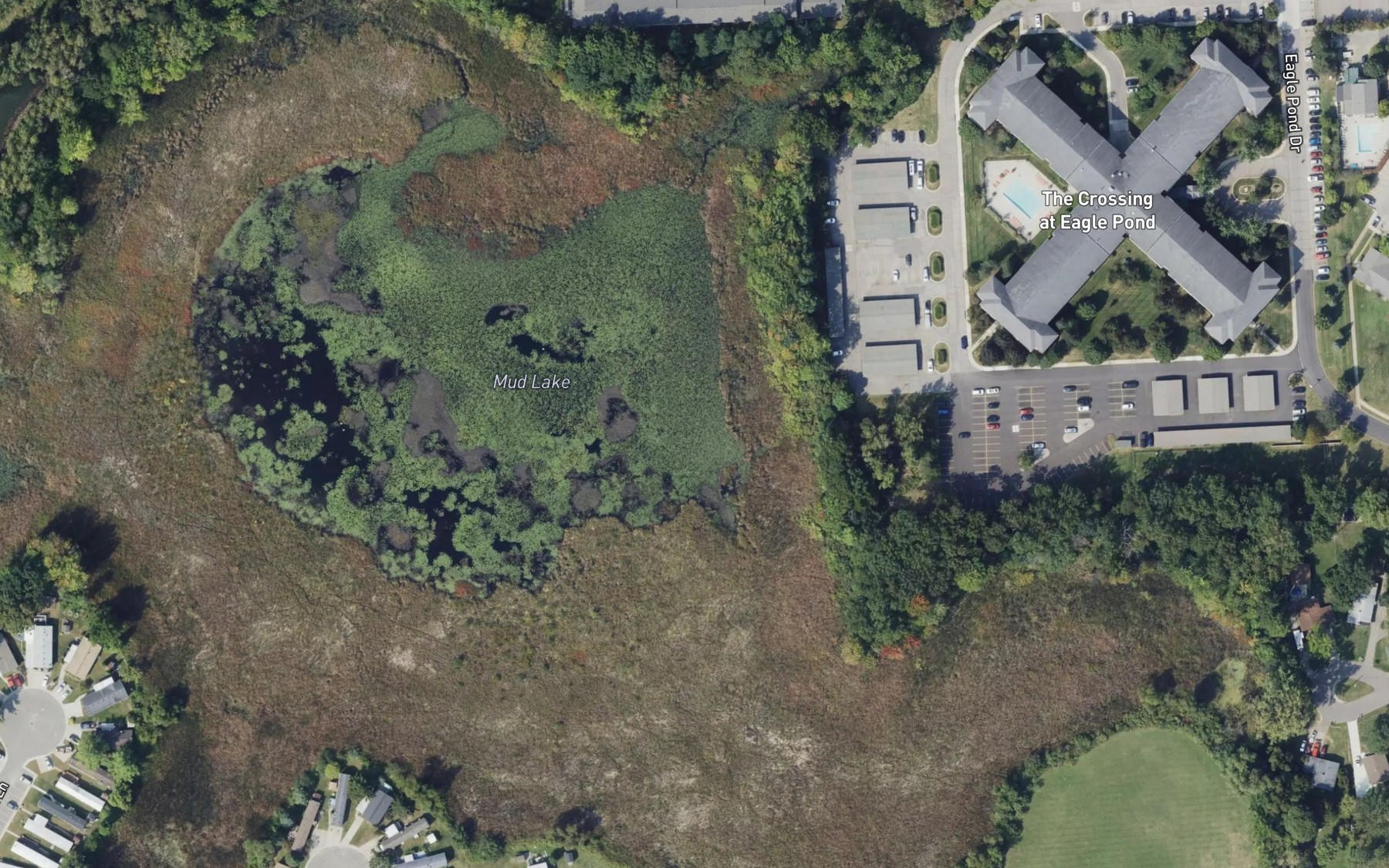 Satellite map of the Mud Lake