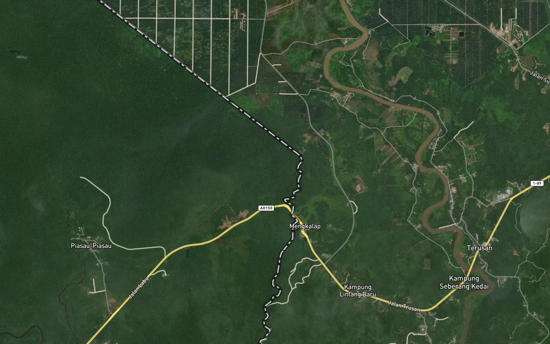 Satellite map of the Sungai Sagan