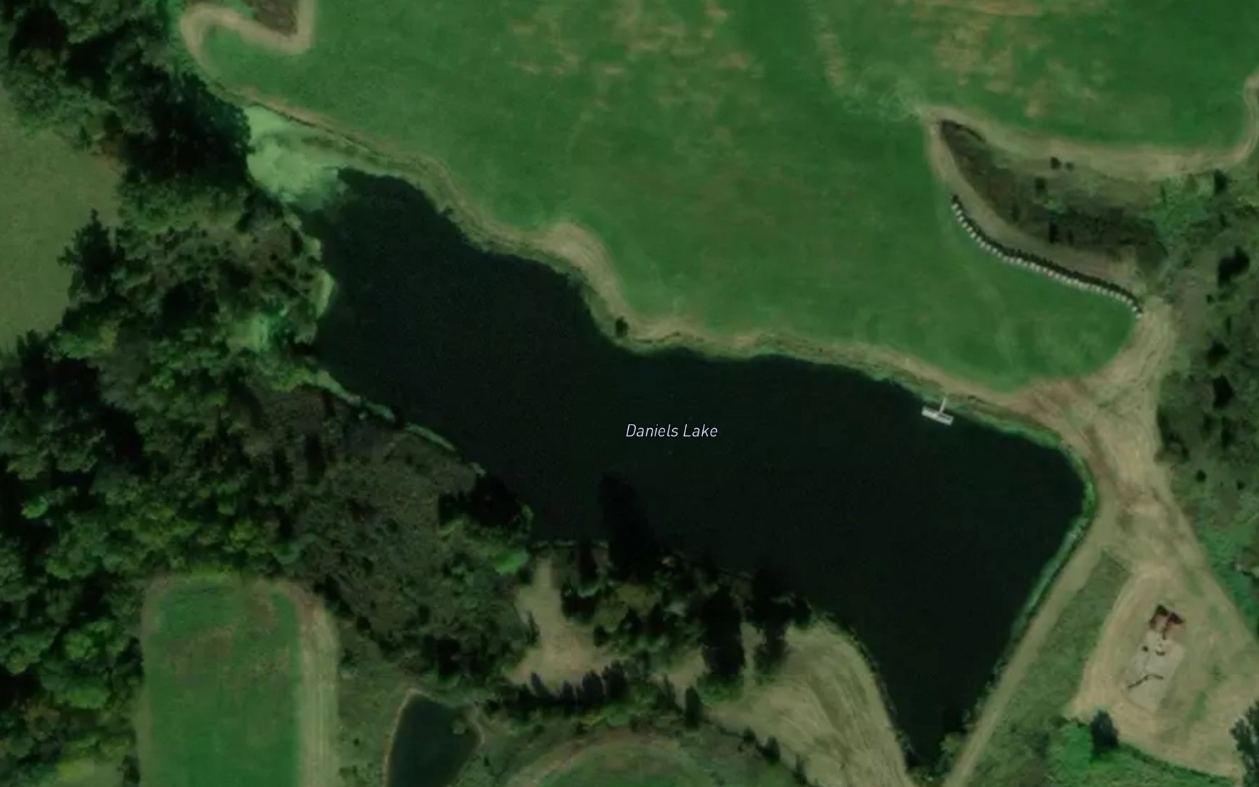 Satellite map of the Daniels Lake
