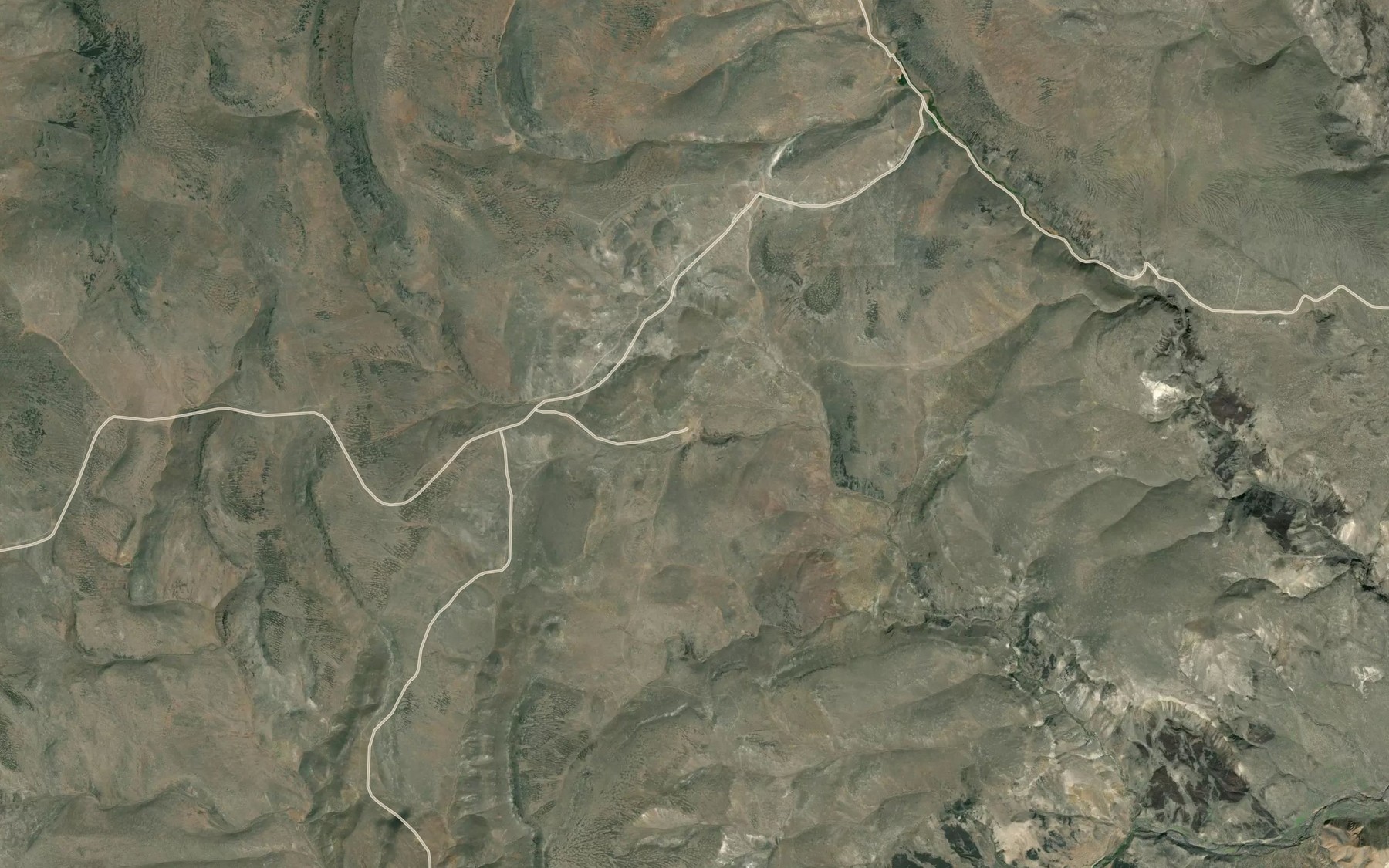 Satellite map of the Sheep Corral Reservoir