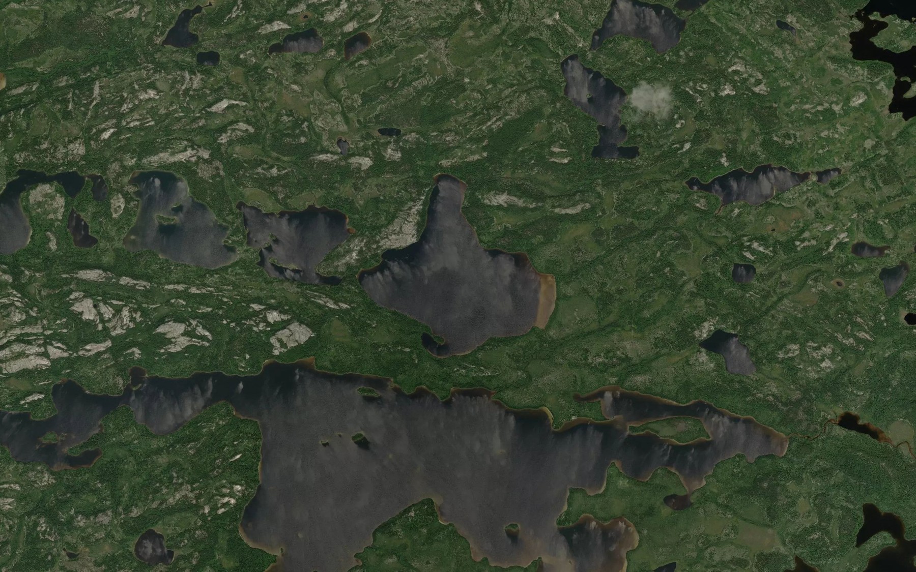 Satellite map of the Lac Aapimitich