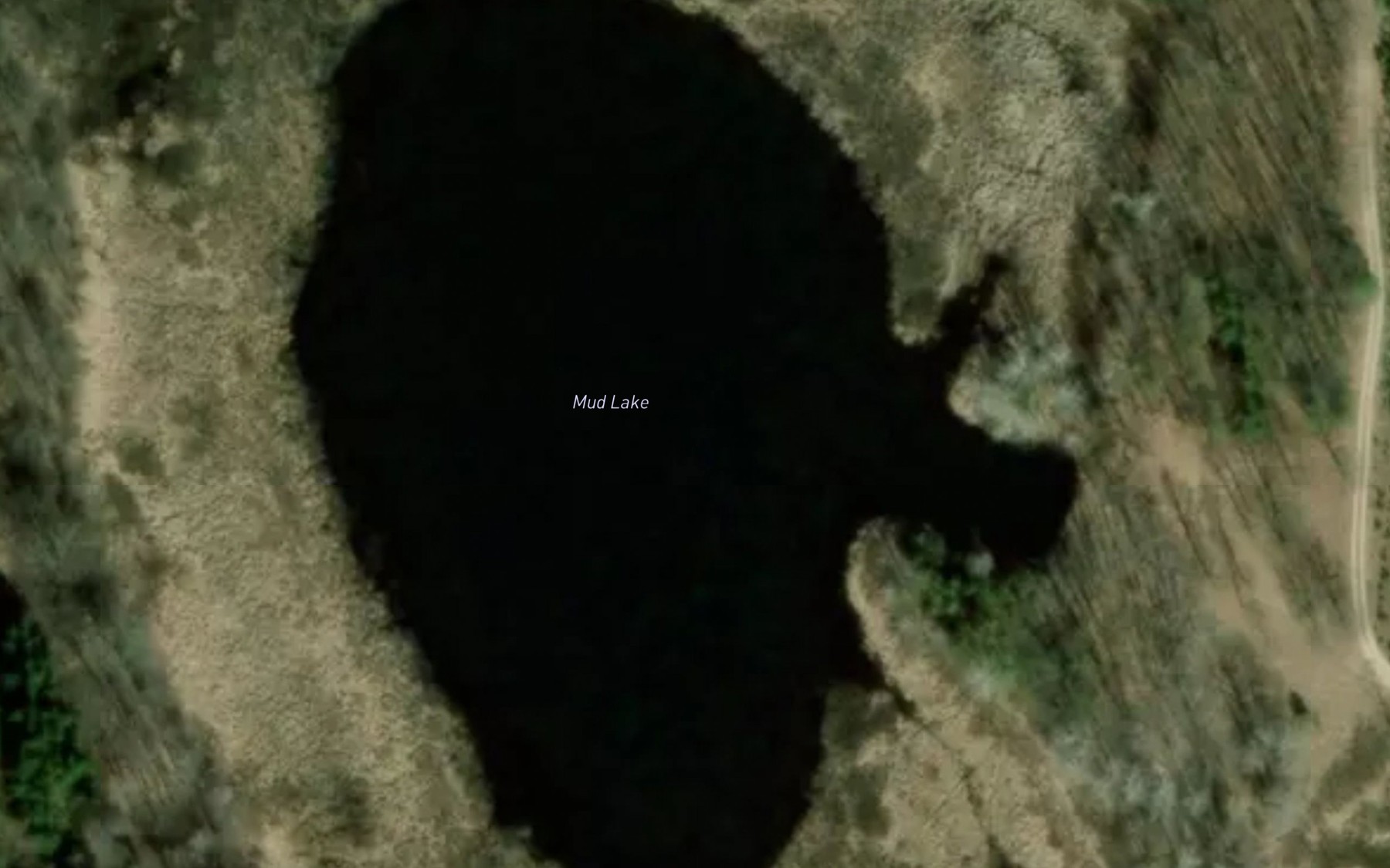 Satellite map of the Mud Lake