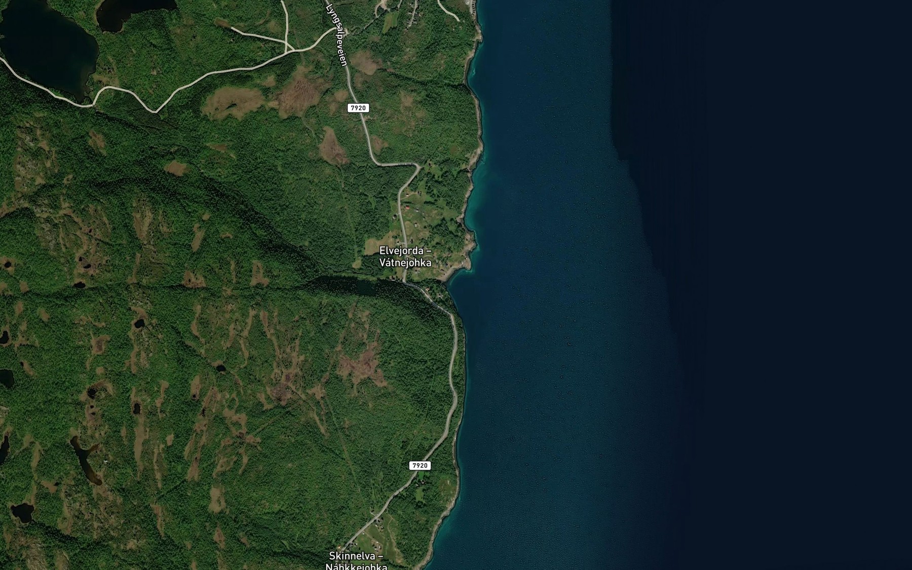 Satellite map of the Elvebukta