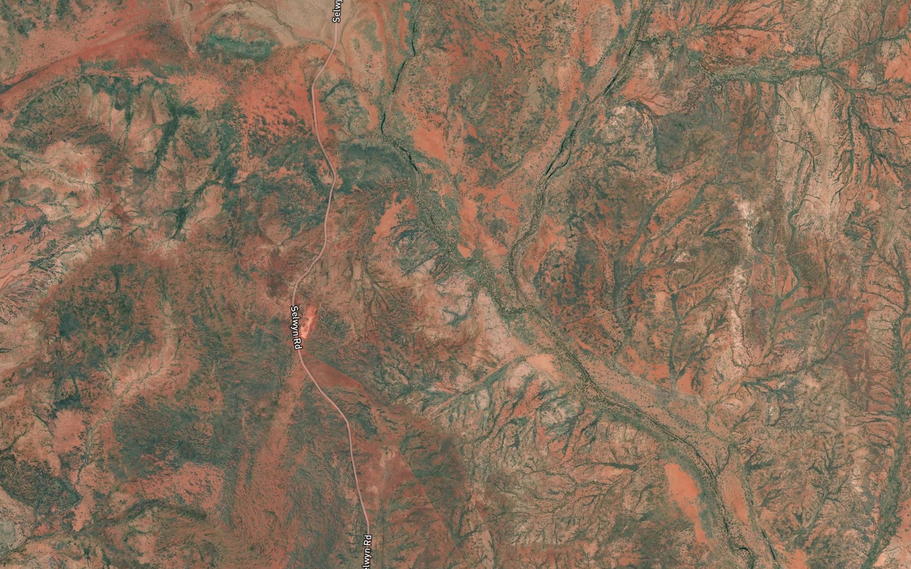 Satellite map of the Gin Creek