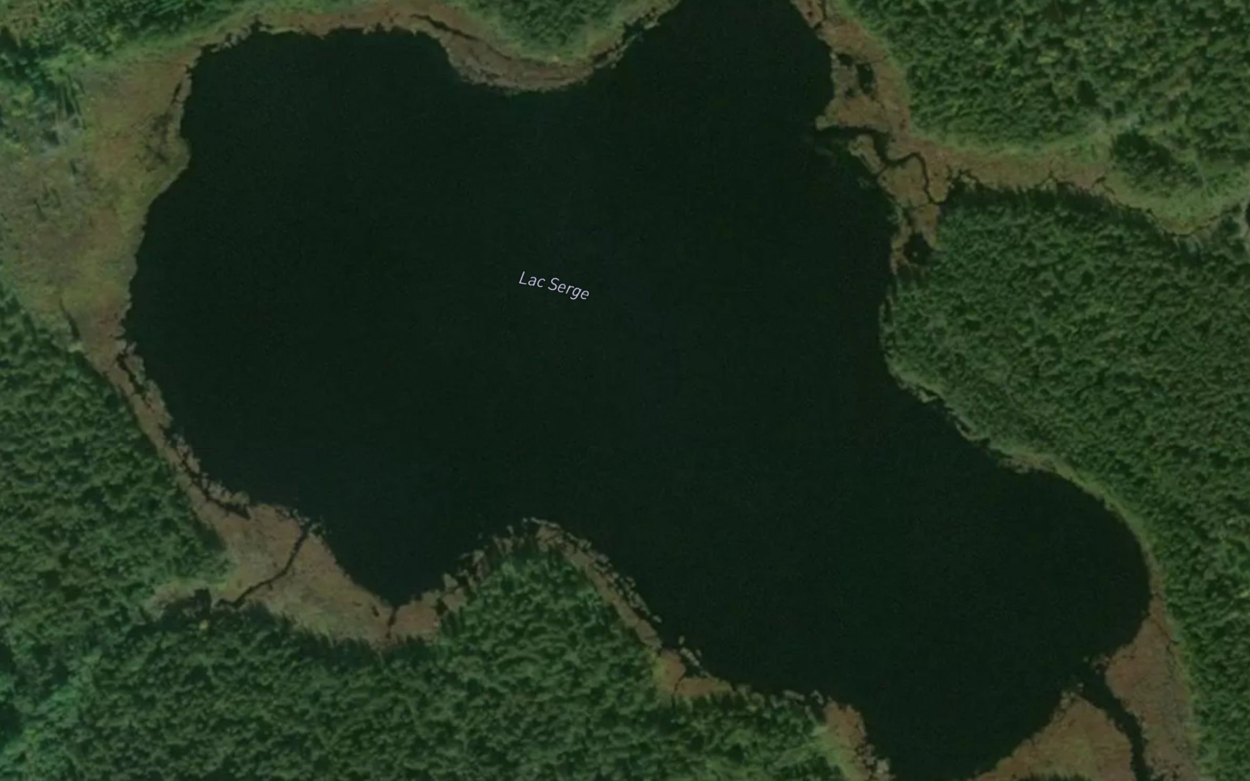 Satellite map of the Lac Serge