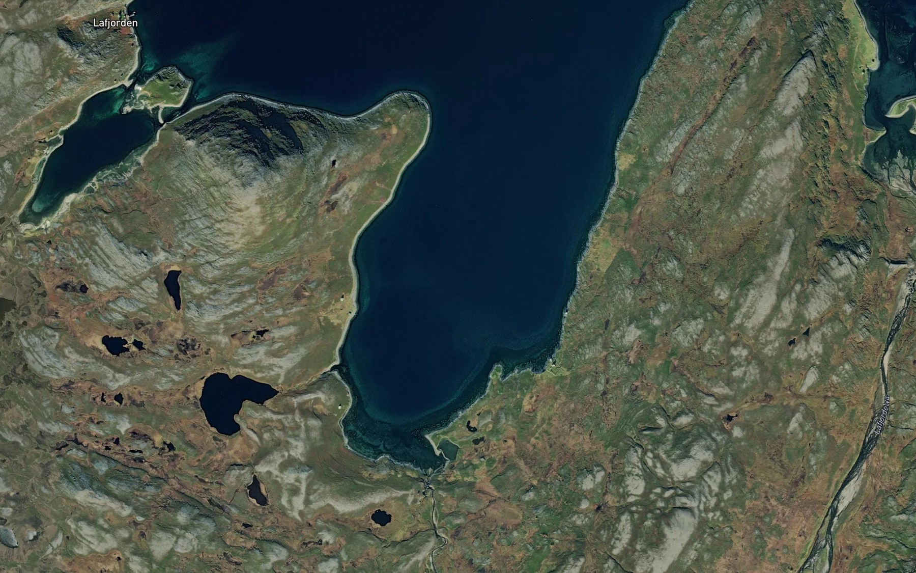Satellite map of the Lafjordbotn