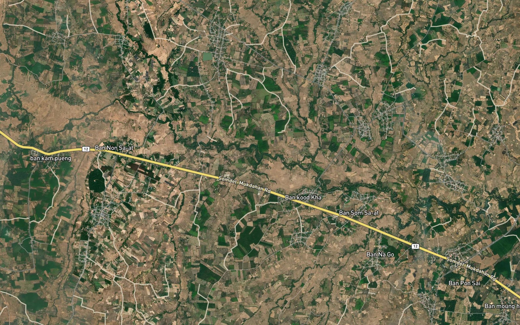 Satellite map of the Huai Kham Sat