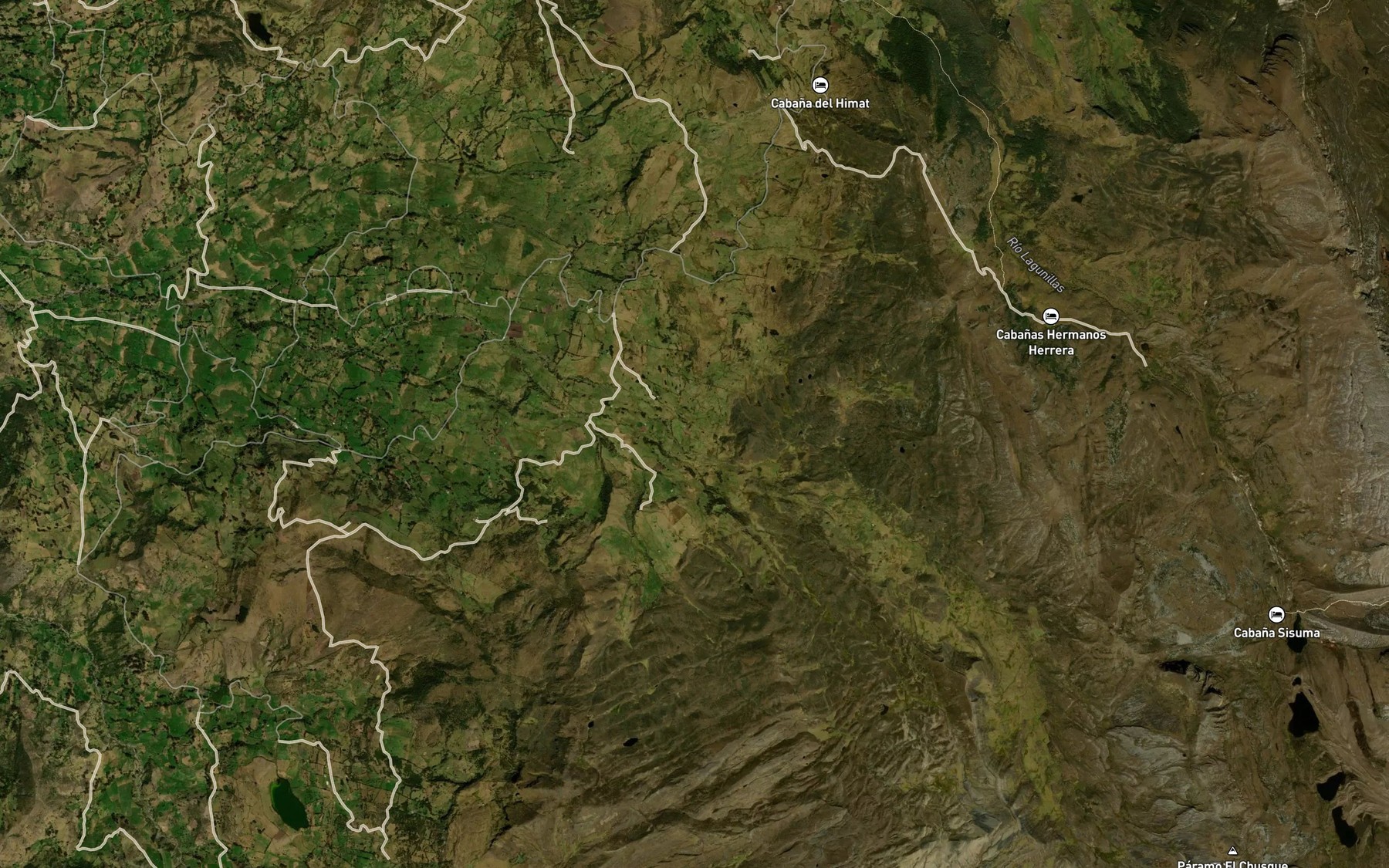 Satellite map of the Quebrada Hoya de Vera