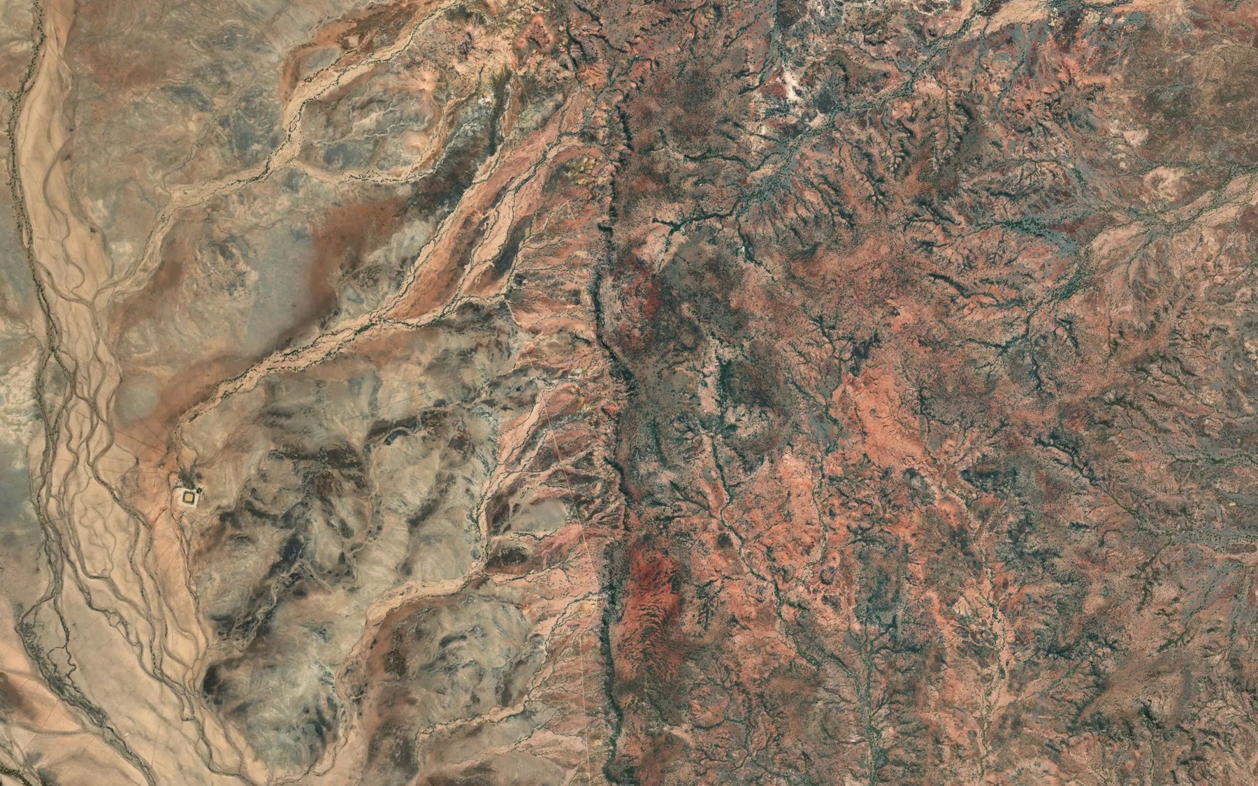 Satellite map of the Llanrheidol Spring