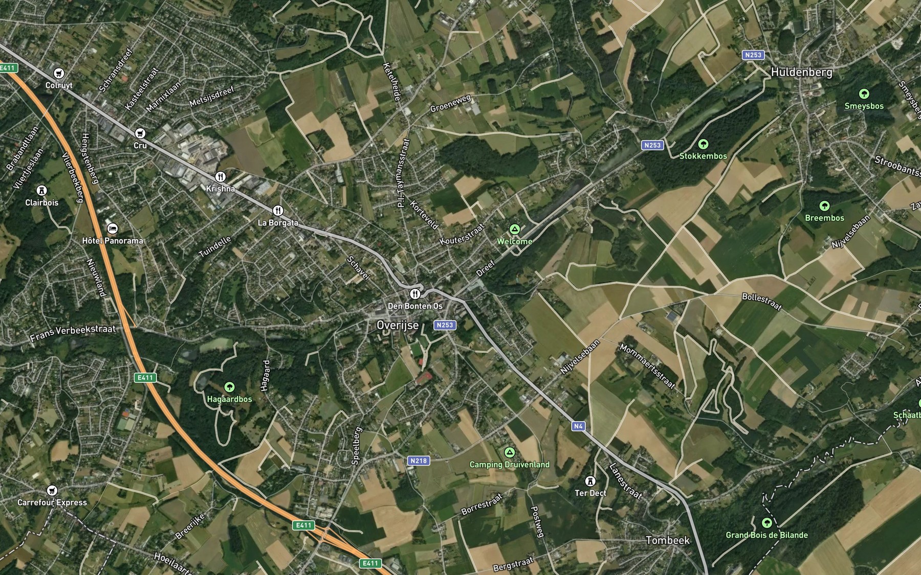 Satellite map of the V.Z.W. Vissersclub 't Kasteeltje
