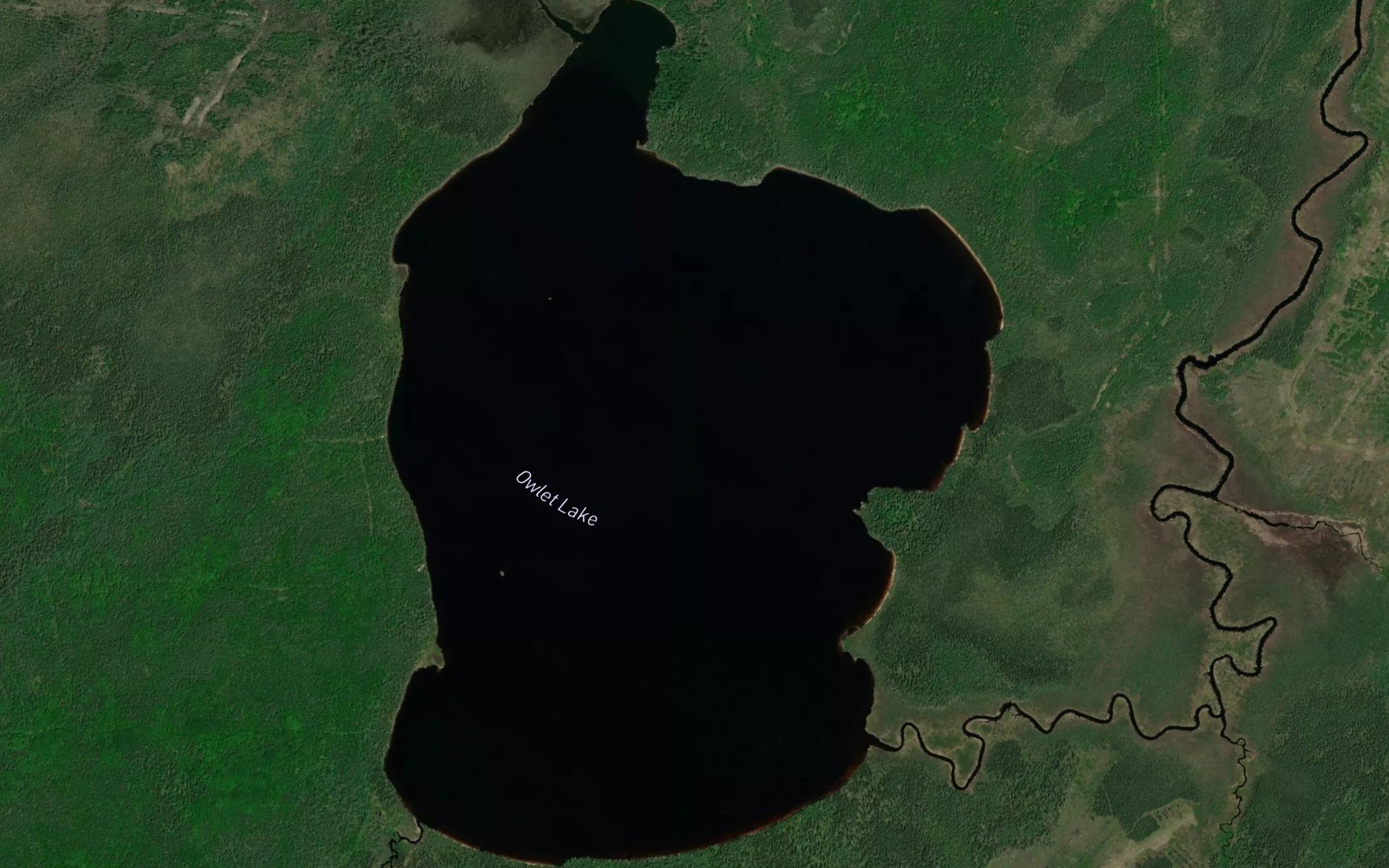 Satellite map of the Owlet Lake