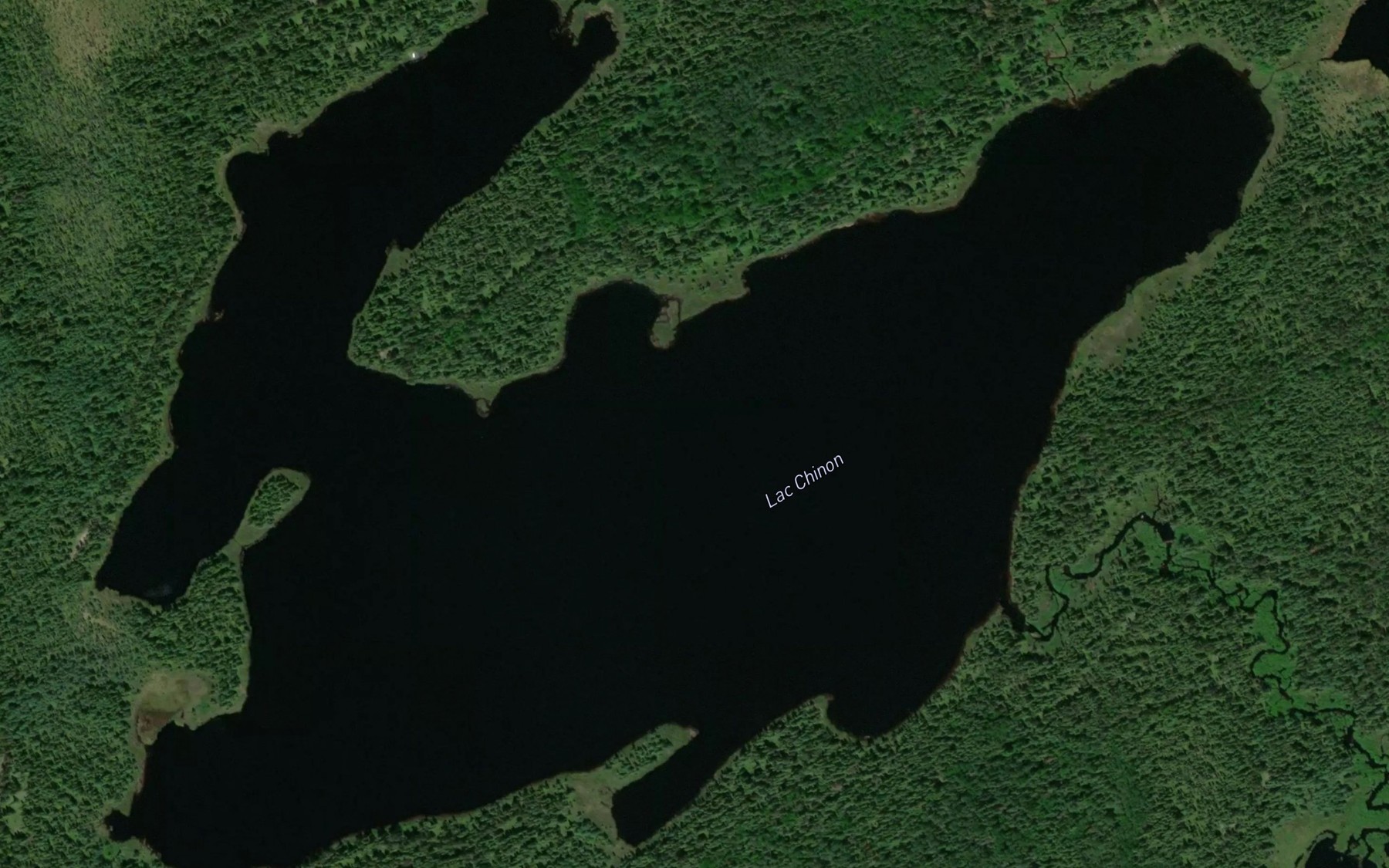 Satellite map of the Lac Chinon