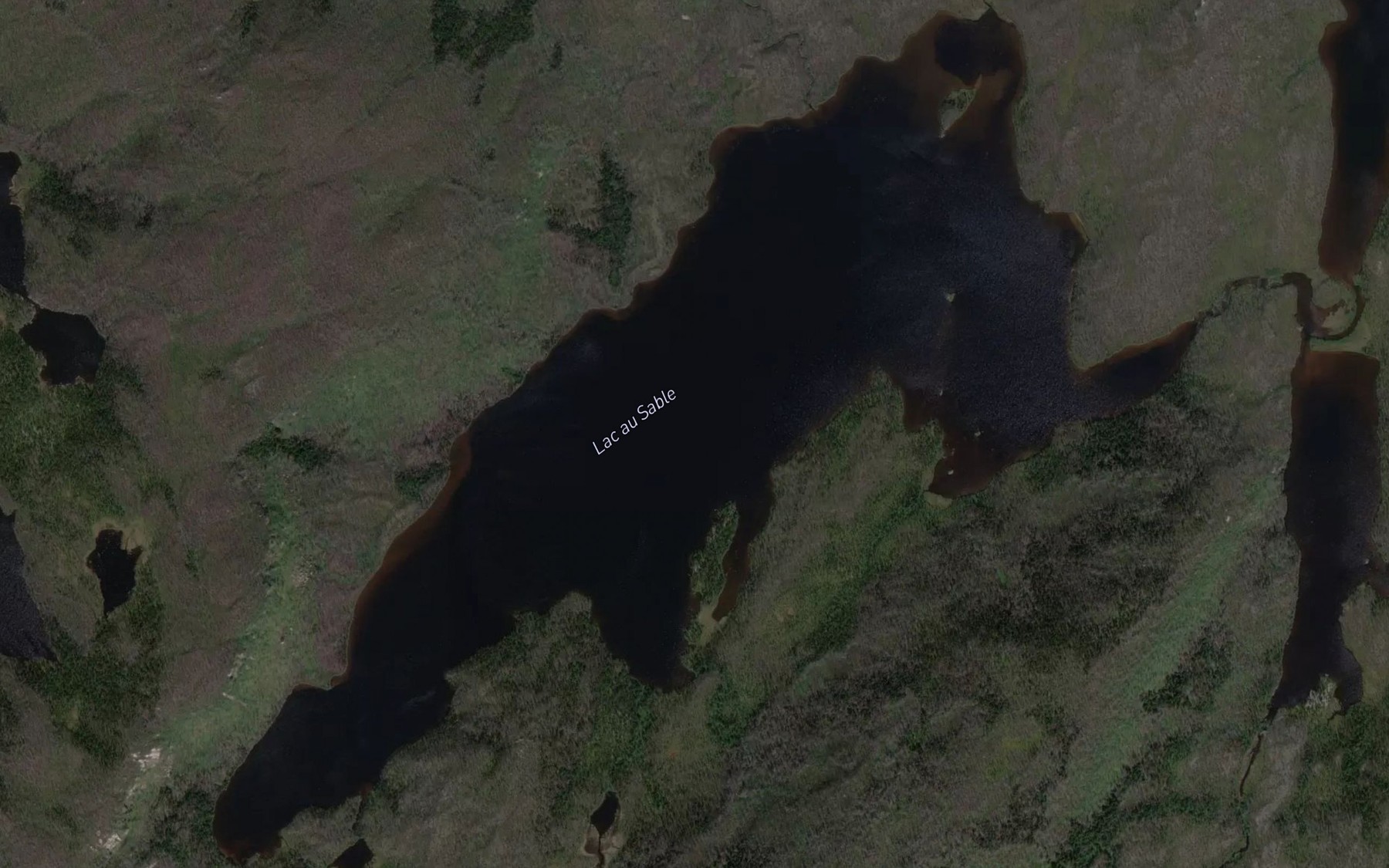 Satellite map of the Lac au Sable