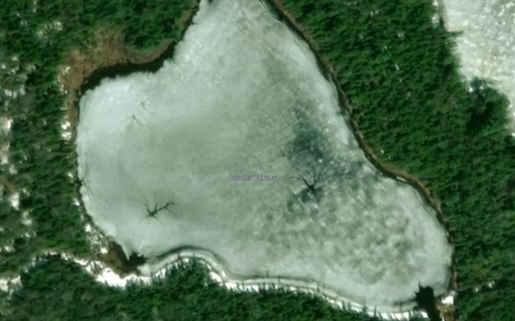 Satellite map of the Lac des Vairons