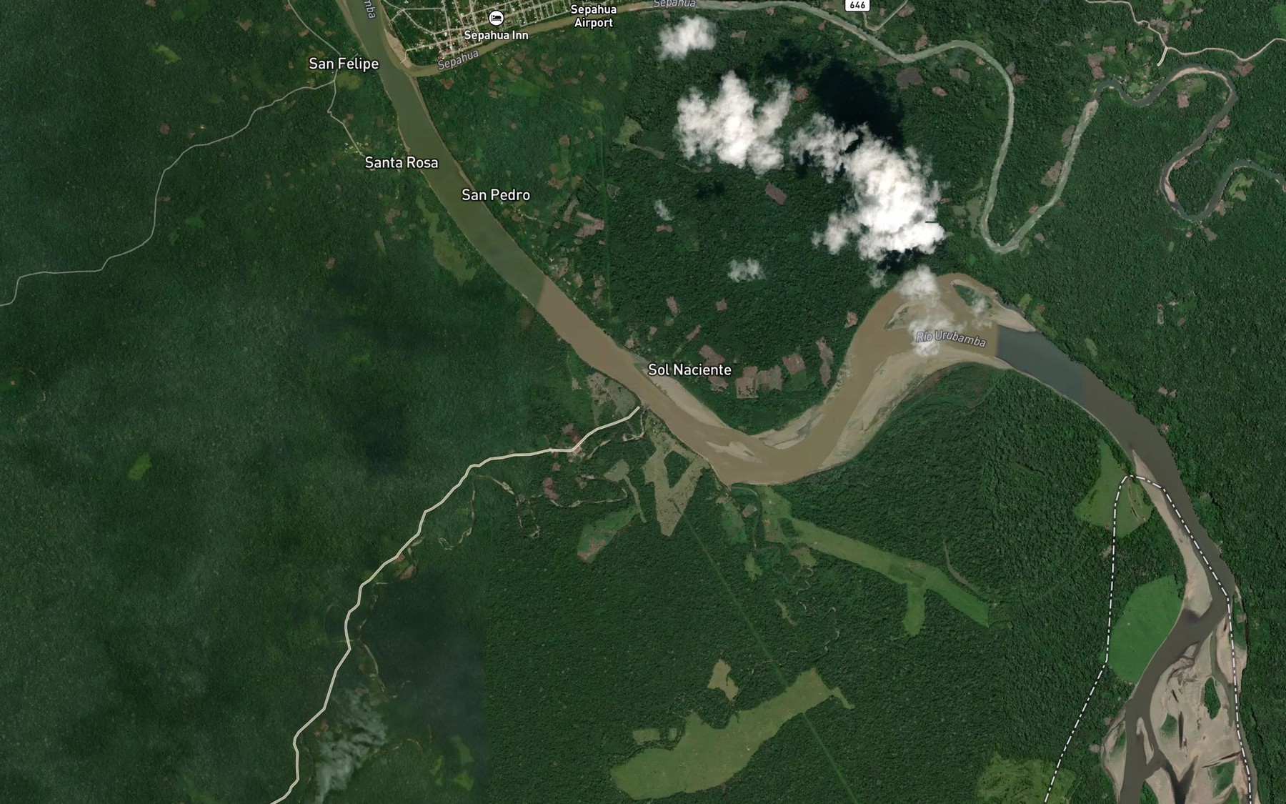 Satellite map of the Quebrada Cumarillo