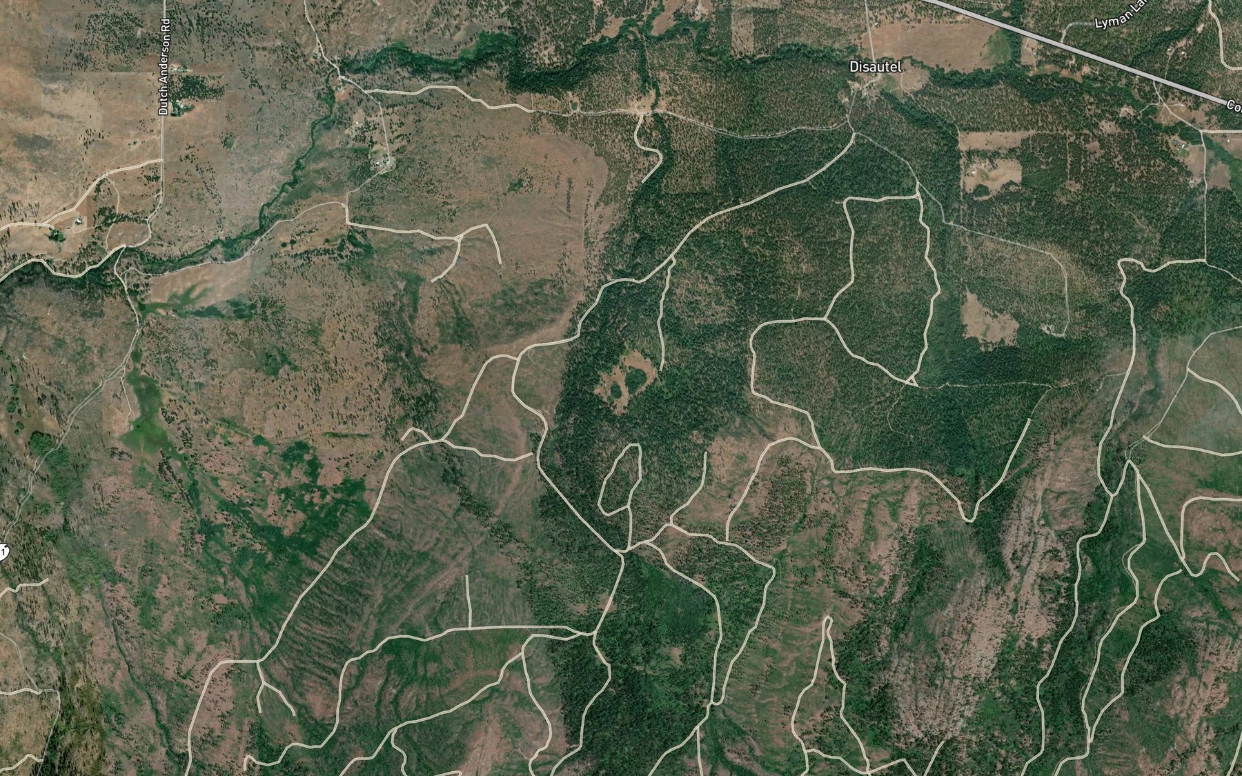 Satellite map of the Van Brunt Swamp Springs
