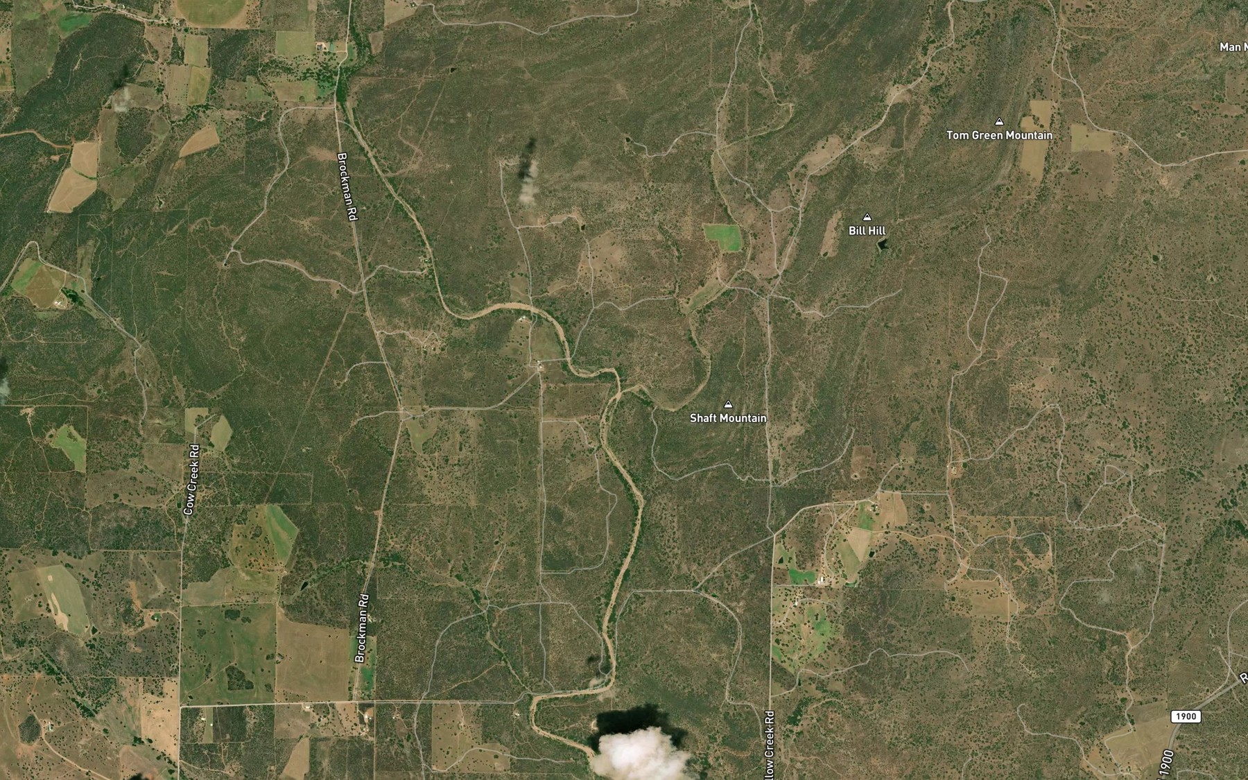 Satellite map of the East Willow Creek