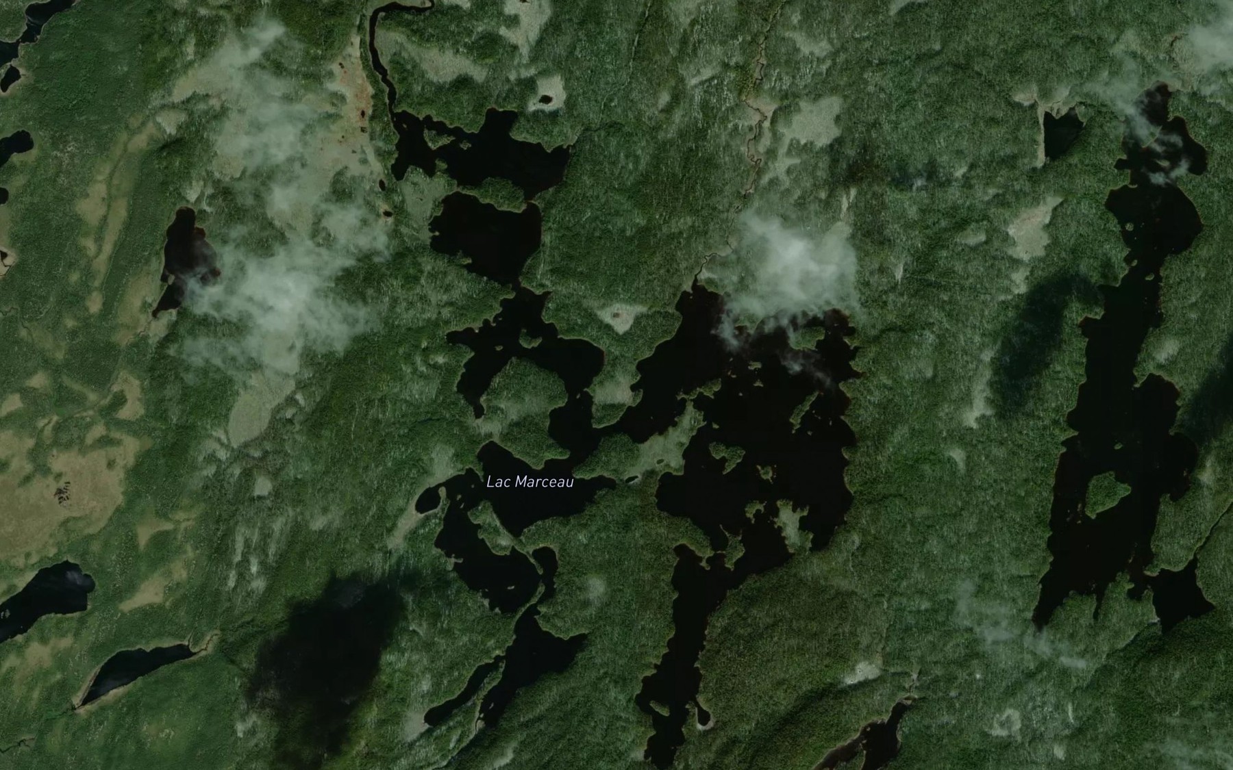 Satellite map of the Lac Marceau