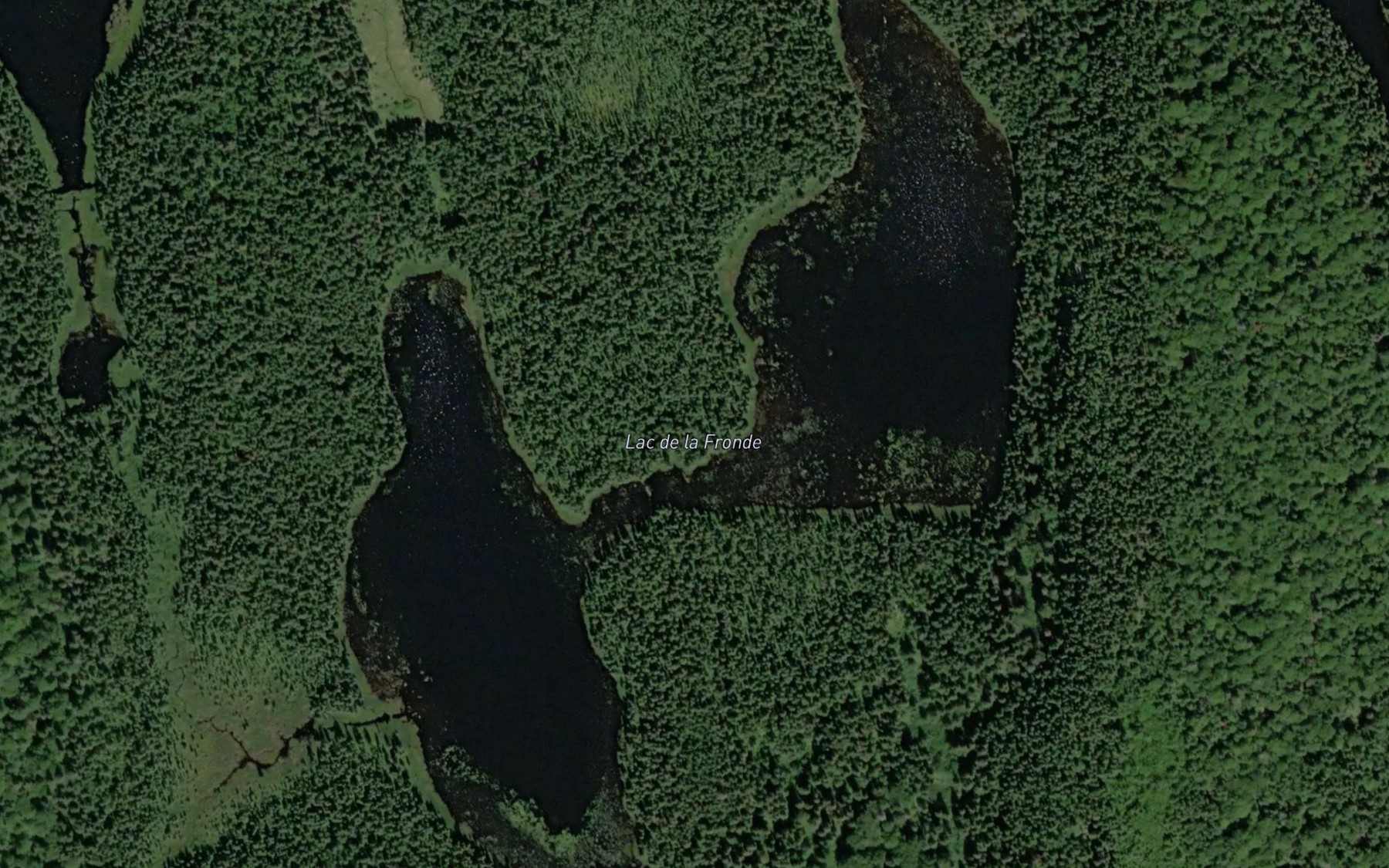 Satellite map of the Lac de la Fronde