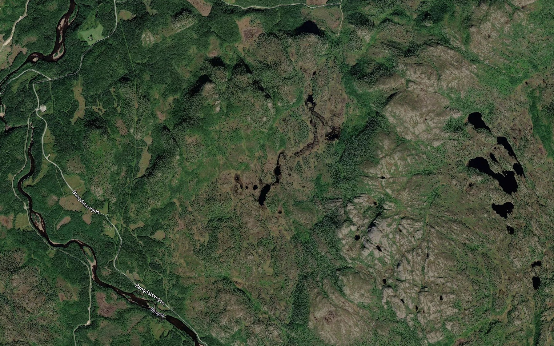 Satellite map of the Aunetjornin