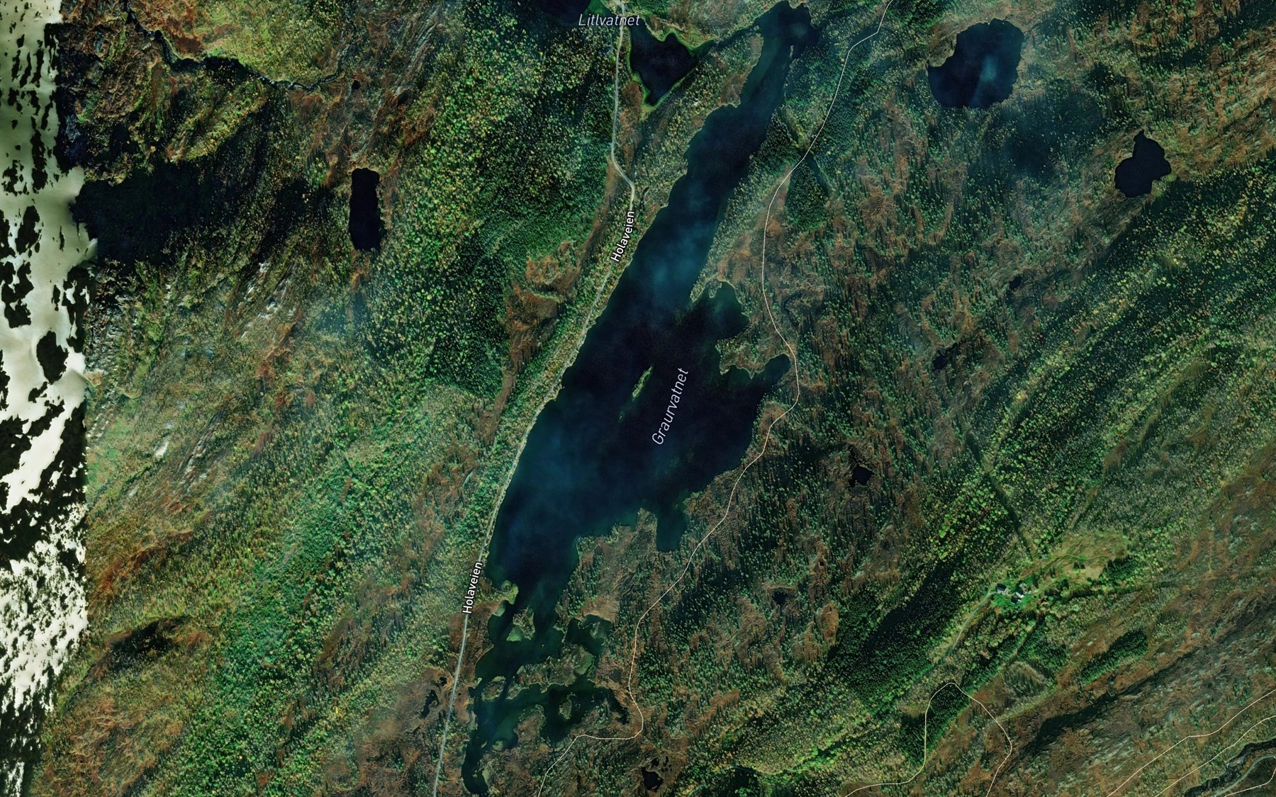Satellite map of the Graurvatnet