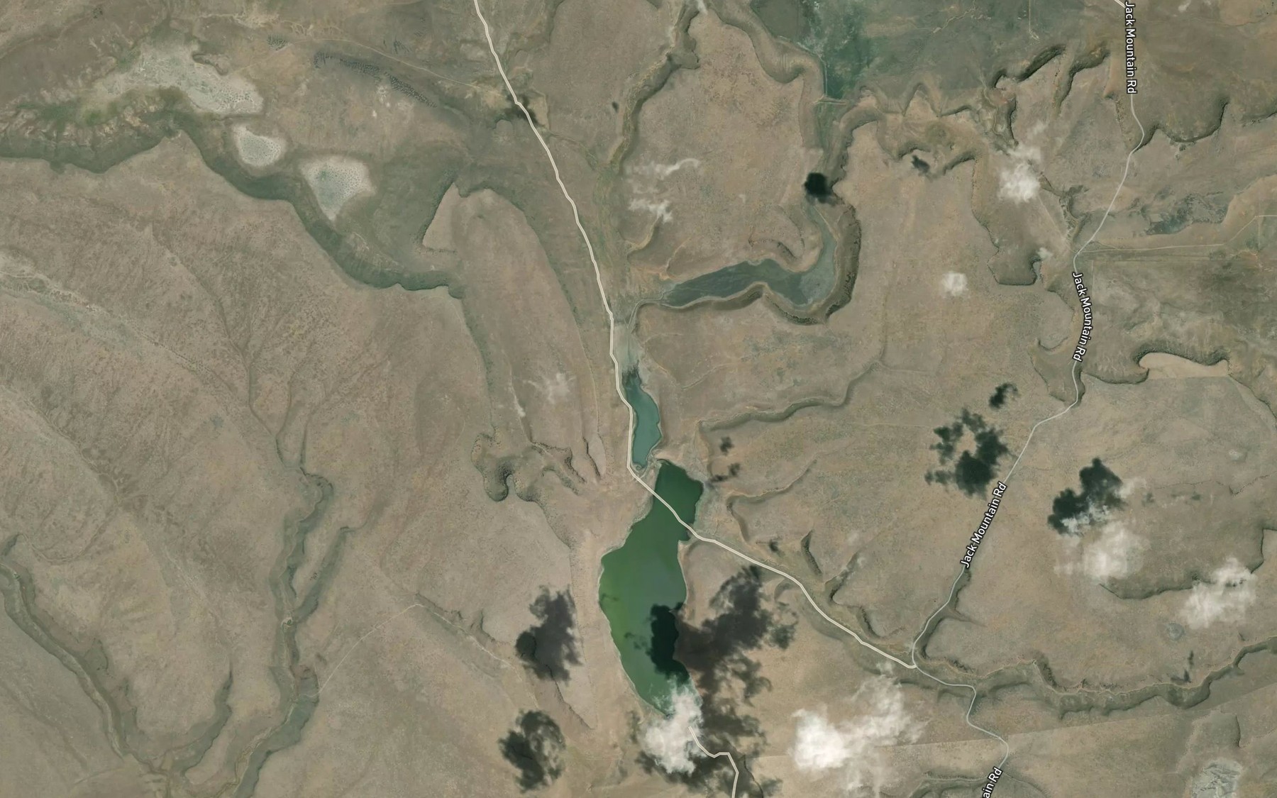 Satellite map of the Walls Lake Reservoir