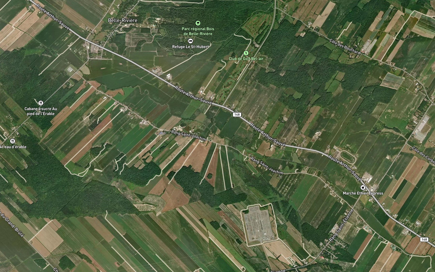 Satellite map of the Cours d'eau Agapit-Lalande