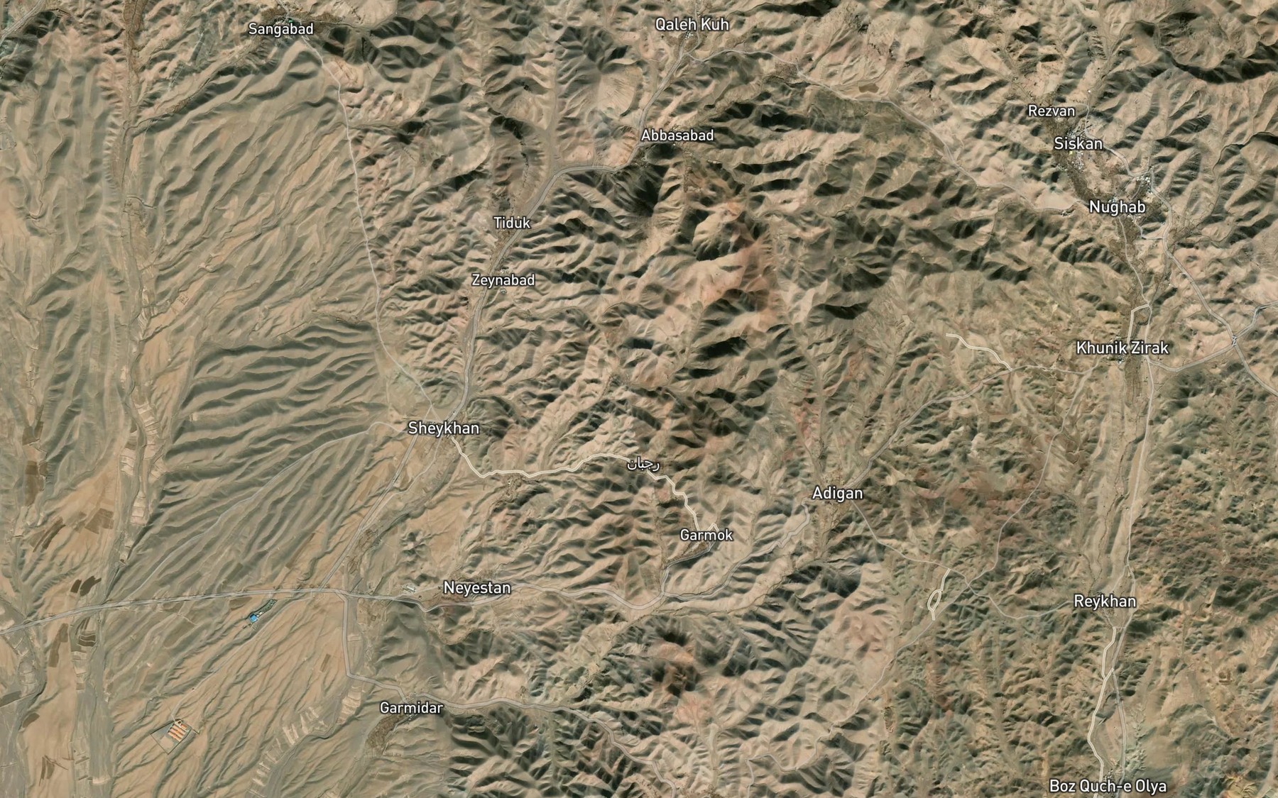 Satellite map of the Cheshmeh-ye Chelownak