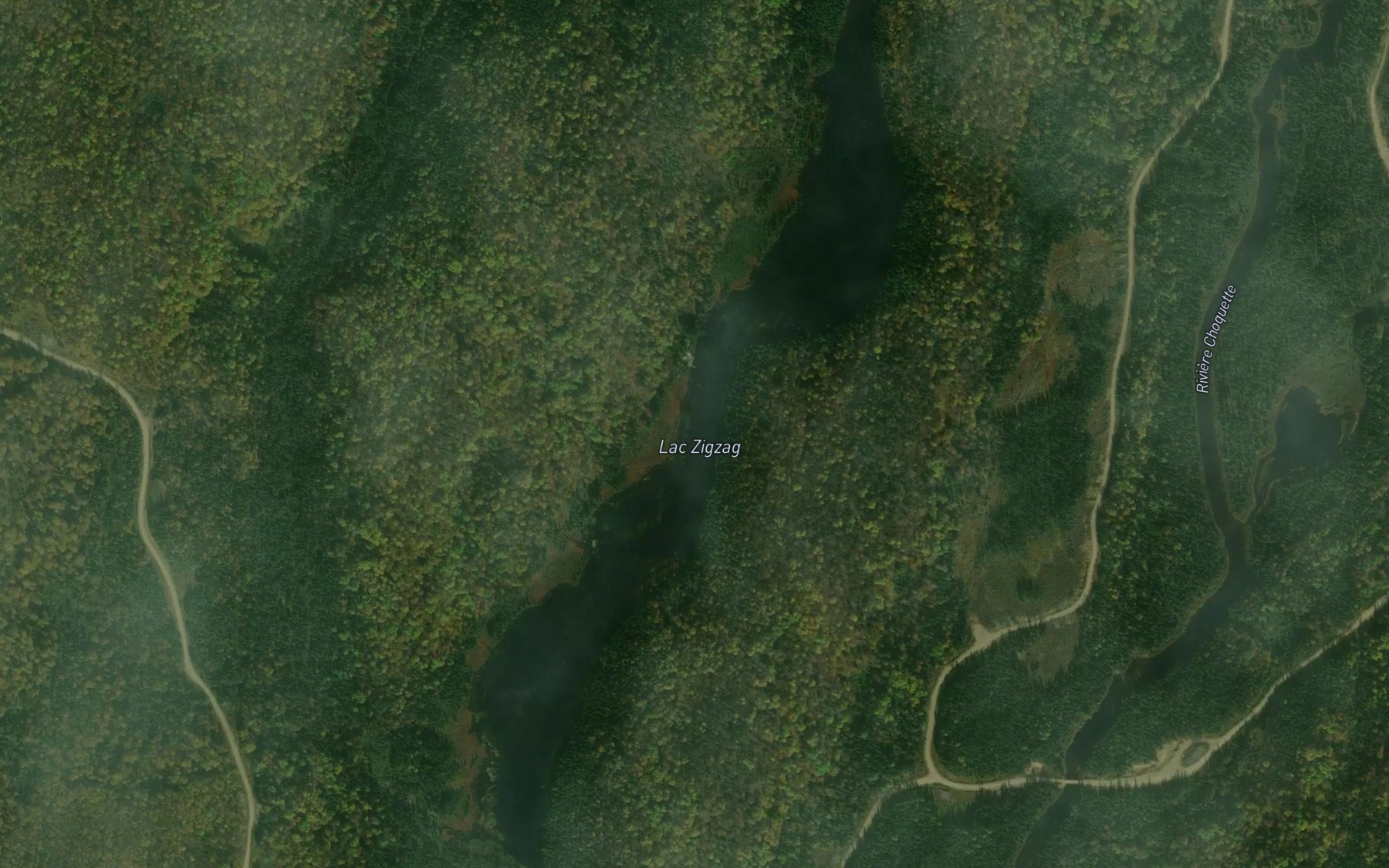 Satellite map of the Lac Zigzag